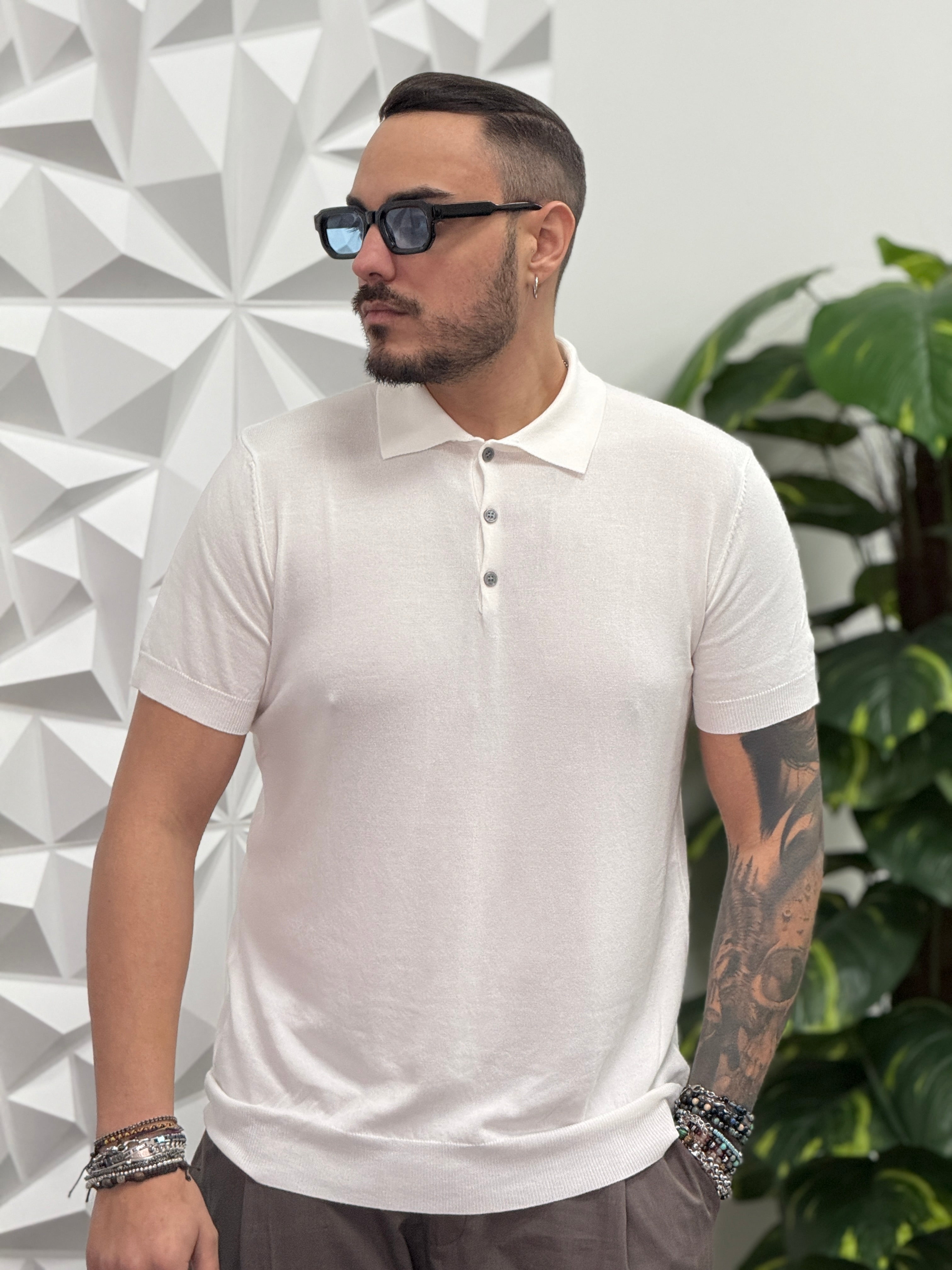 POLO MONTECARLO IN FILO BIANCA NEW JOB BRAND