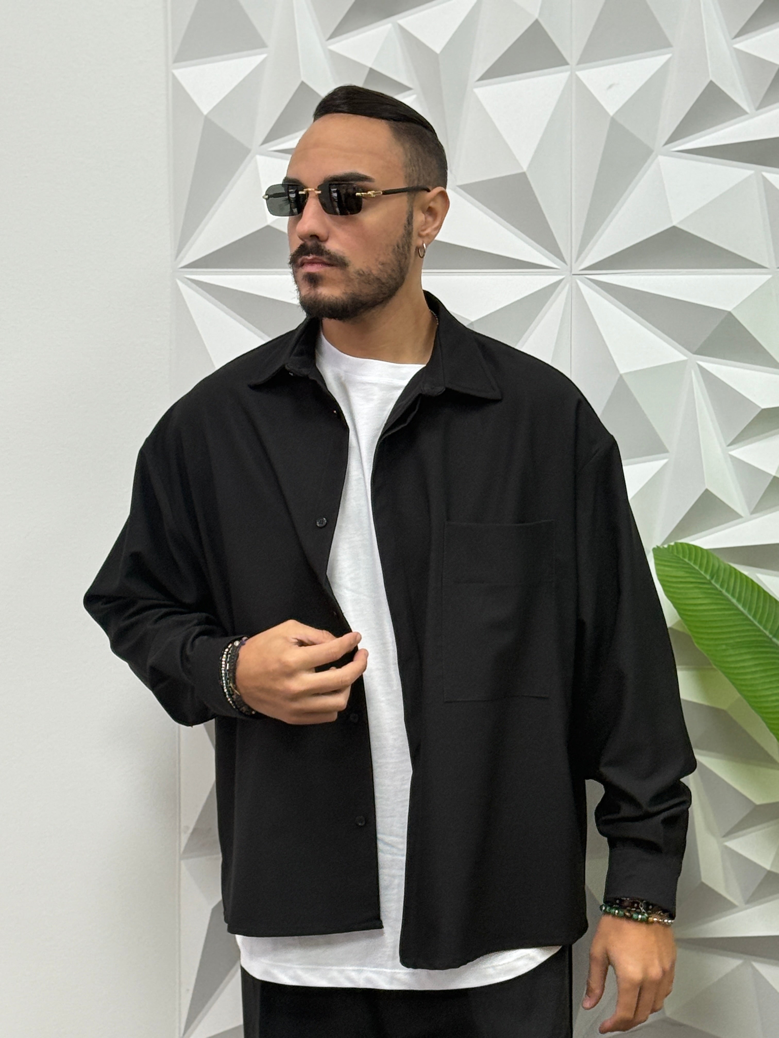 Camicia Oversize nero New Job Brand