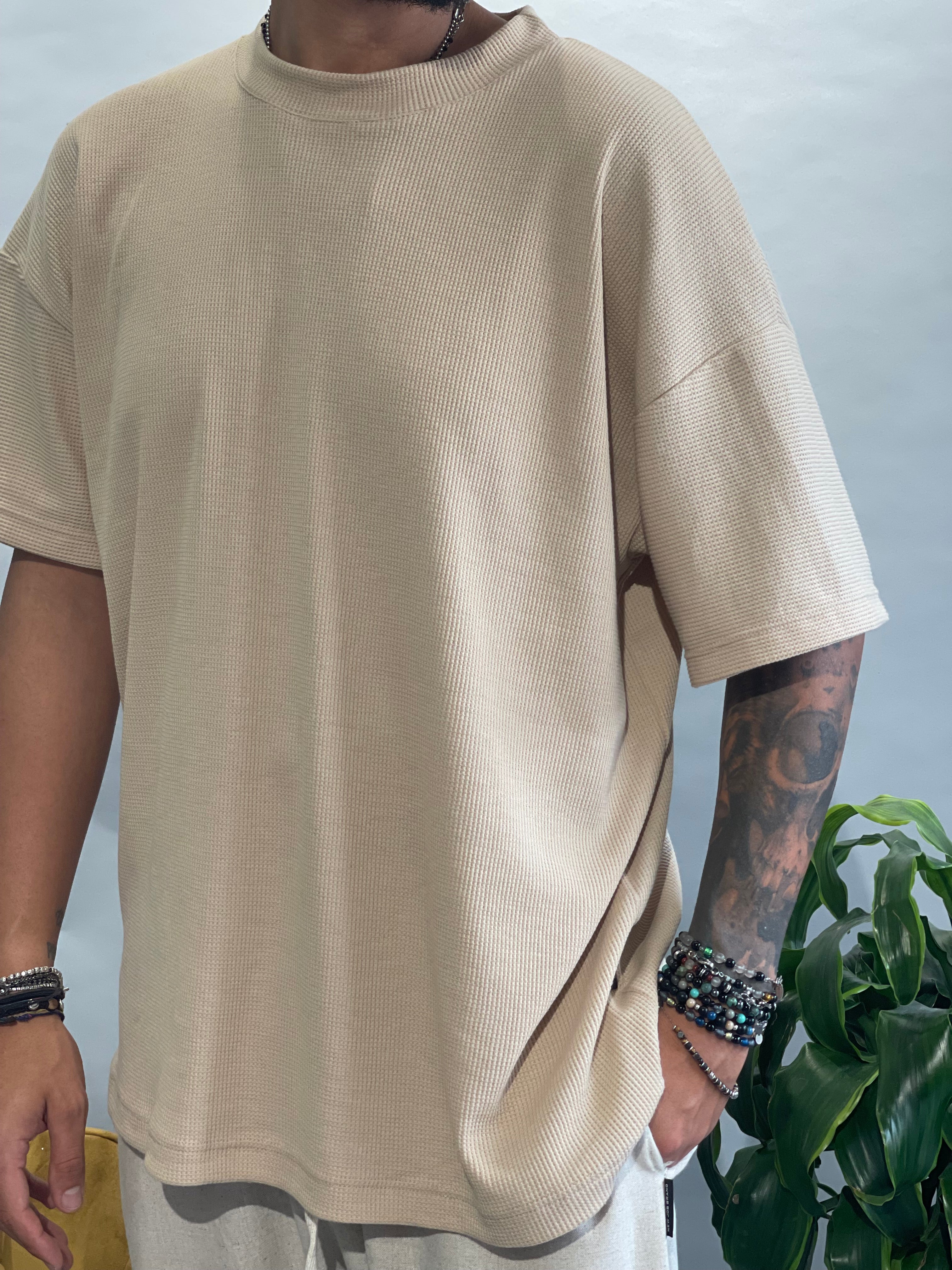 SHIRT WAFFEL BEIGE NEW JOB BRAND