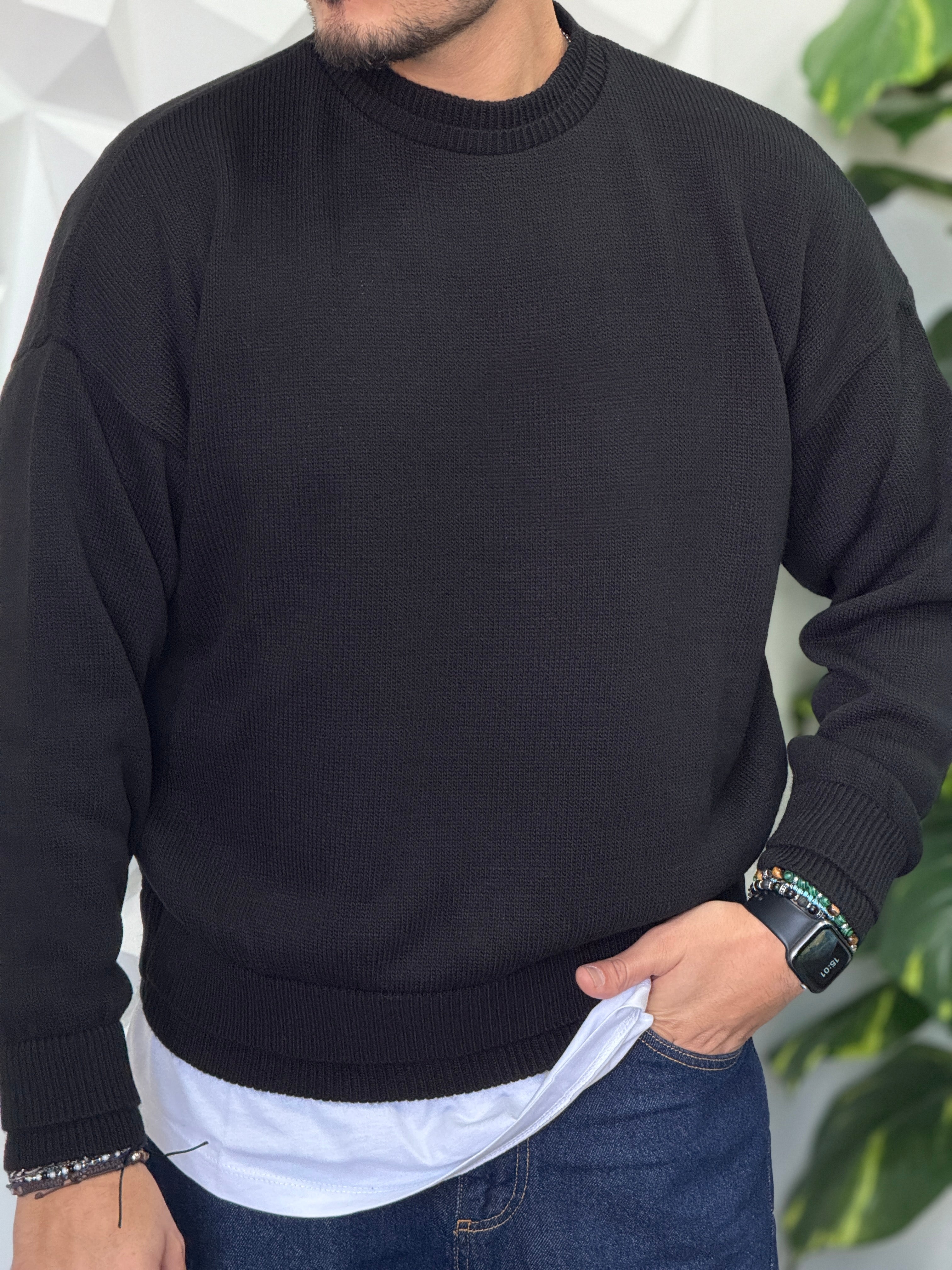 PULLOVER OVERSIZE NERO NEW JOB BRAND