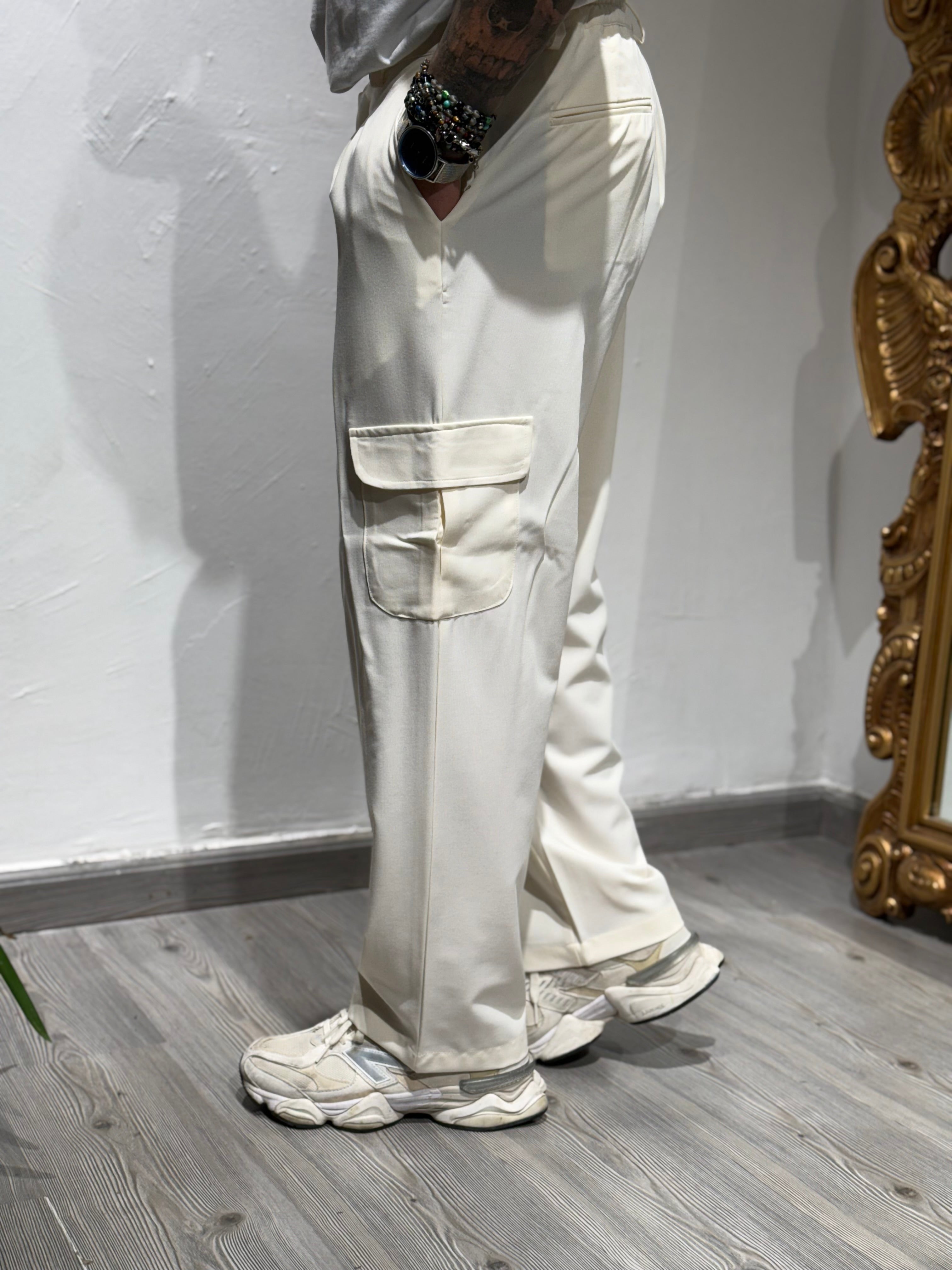 PANTALONE CARGO PANNA NEW JOB BRAND