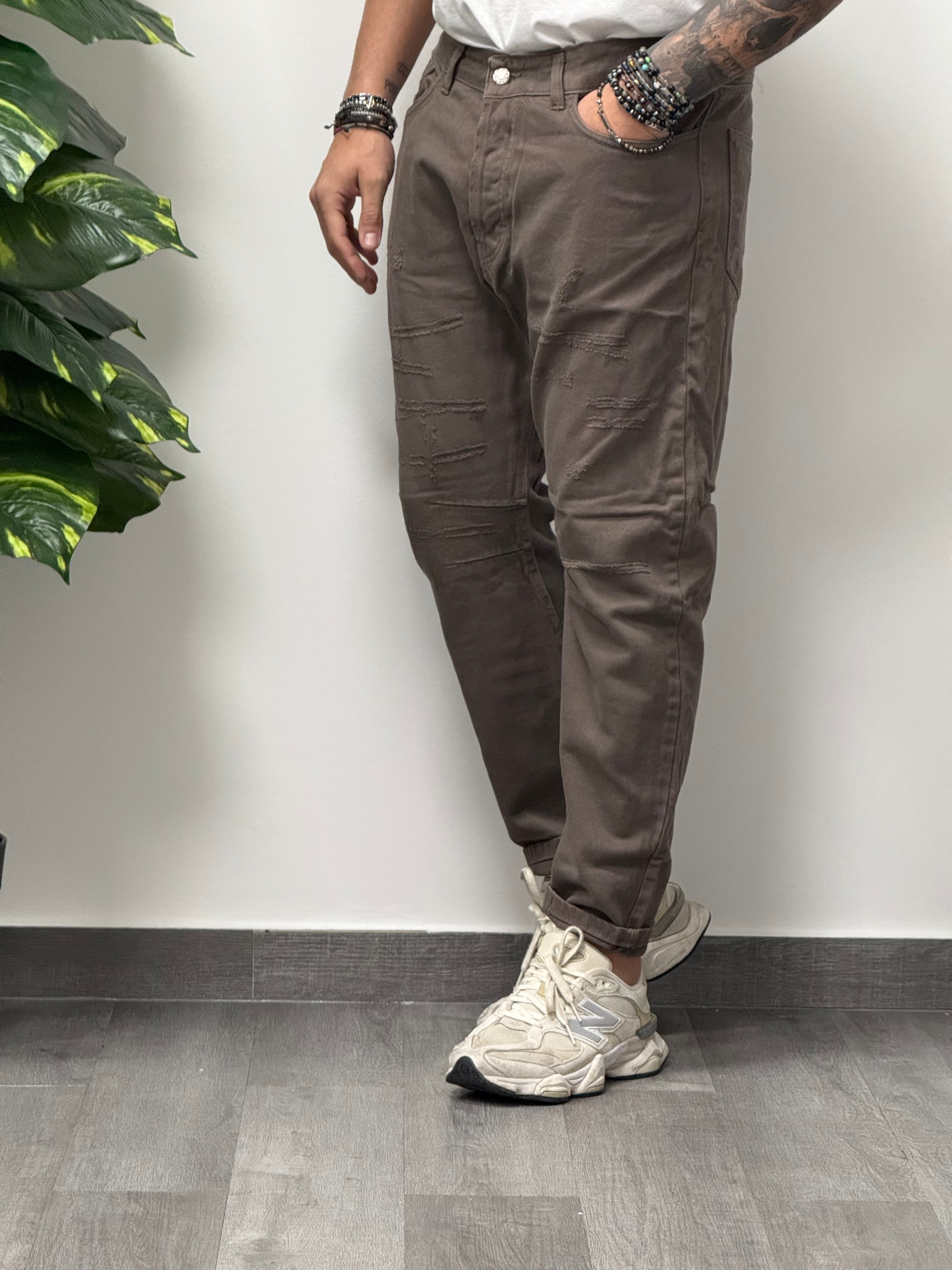 JEANS BULL MARRONE NEW JOB BRAND