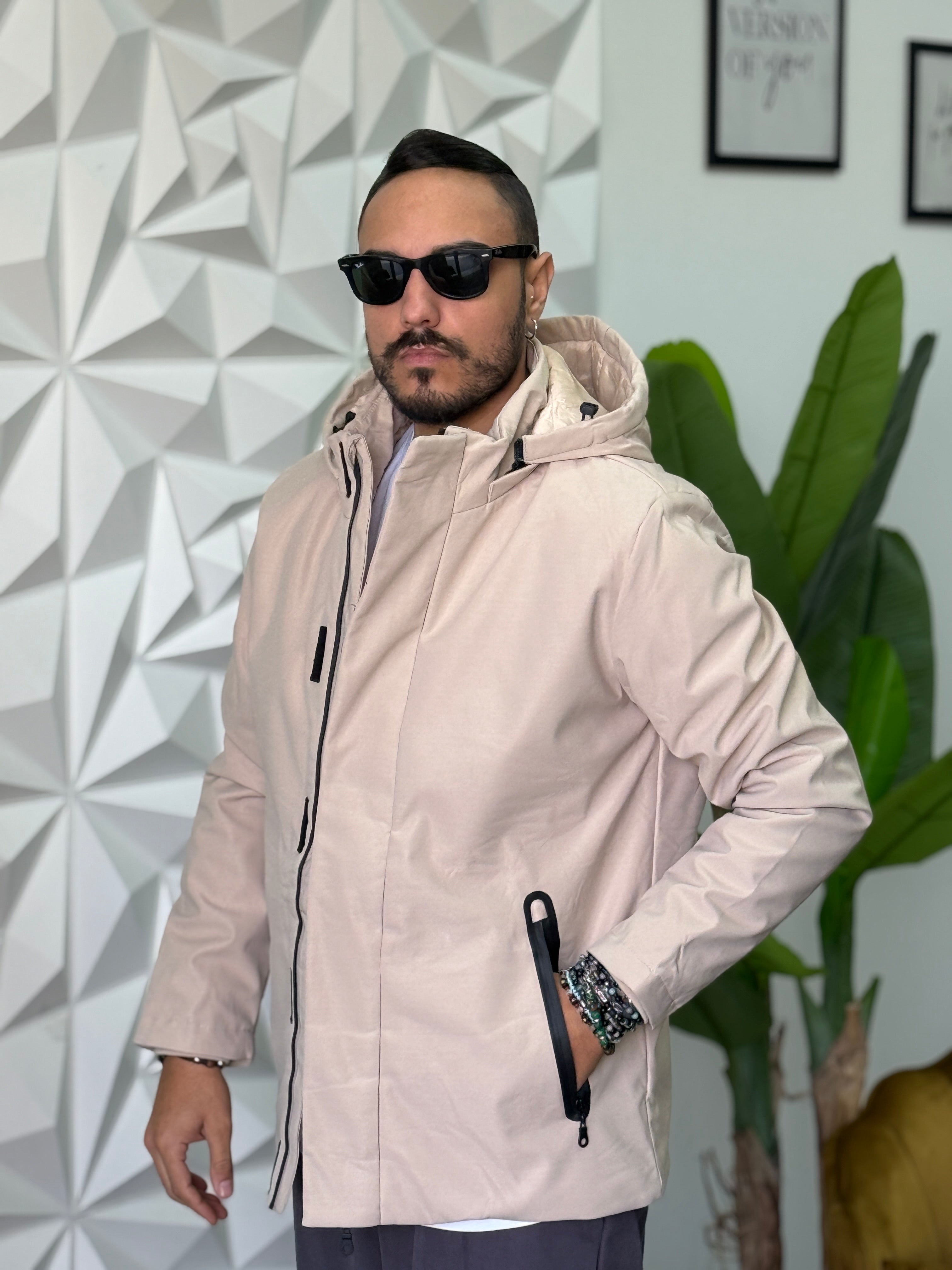 IRON CORE GIUBBINO TESSUTO TECNICO BEIGE NEW JOB BRAND