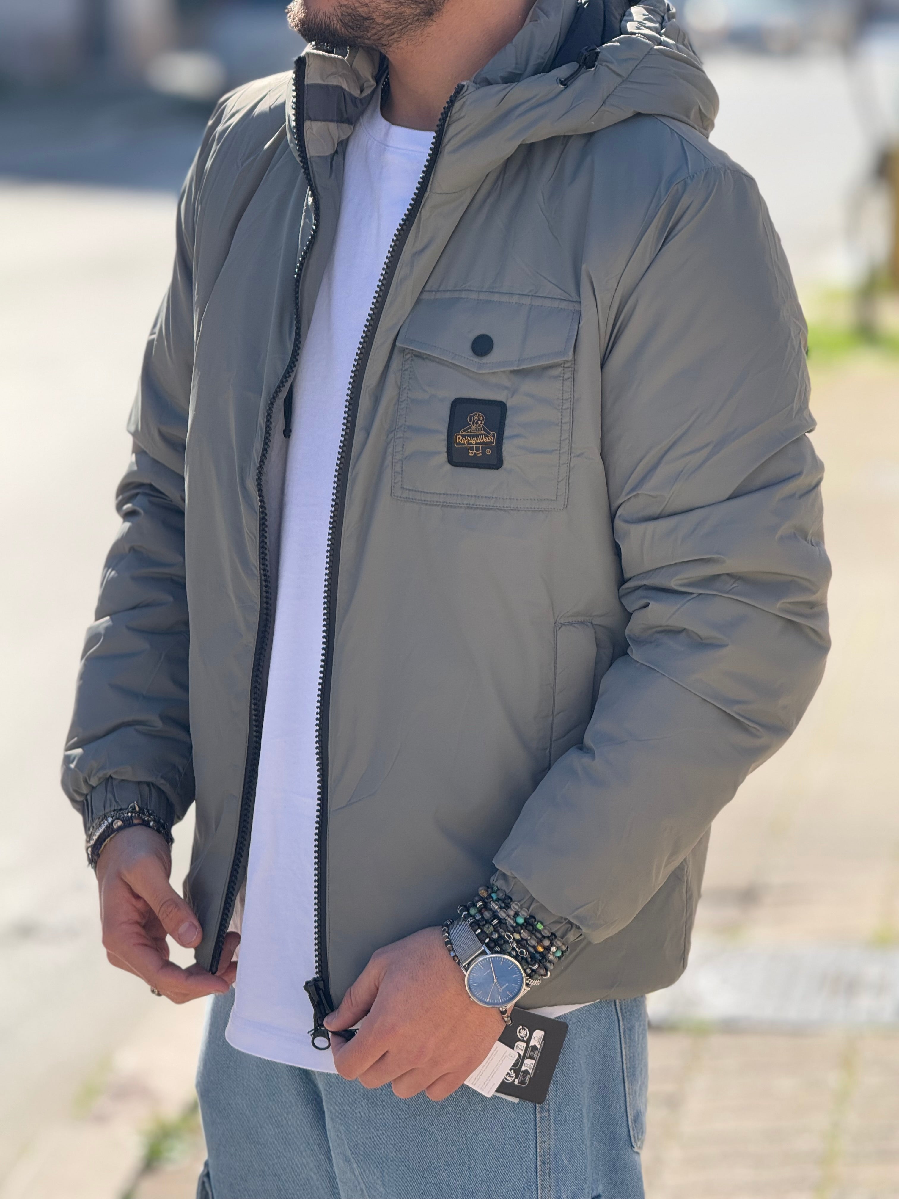 REFRIGIWEAR VERDE CON CAPPUCCIO