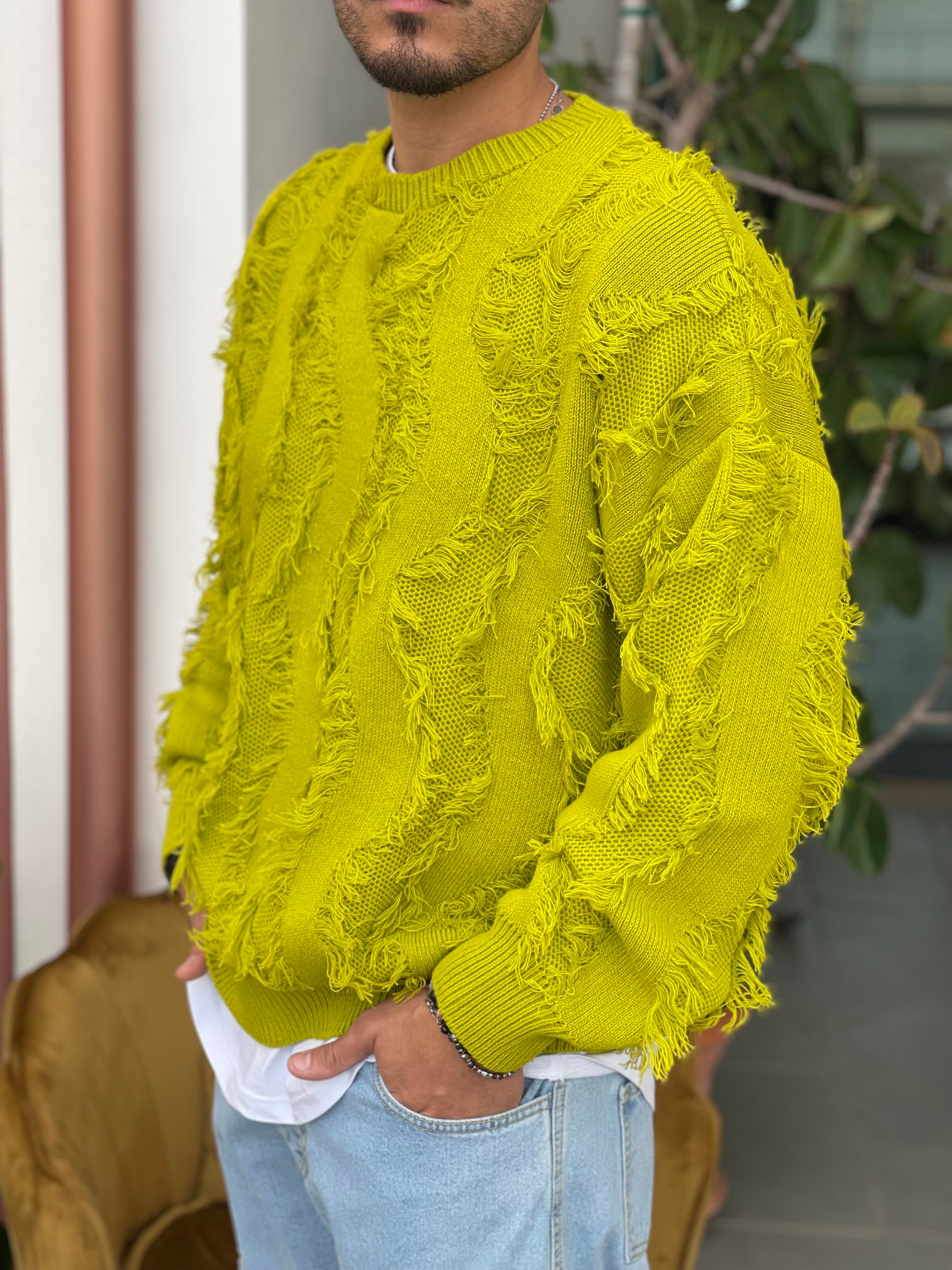 PULLOVER MOOGLY OVERSIZE VERDE ACIDO NEW JOB BRAND