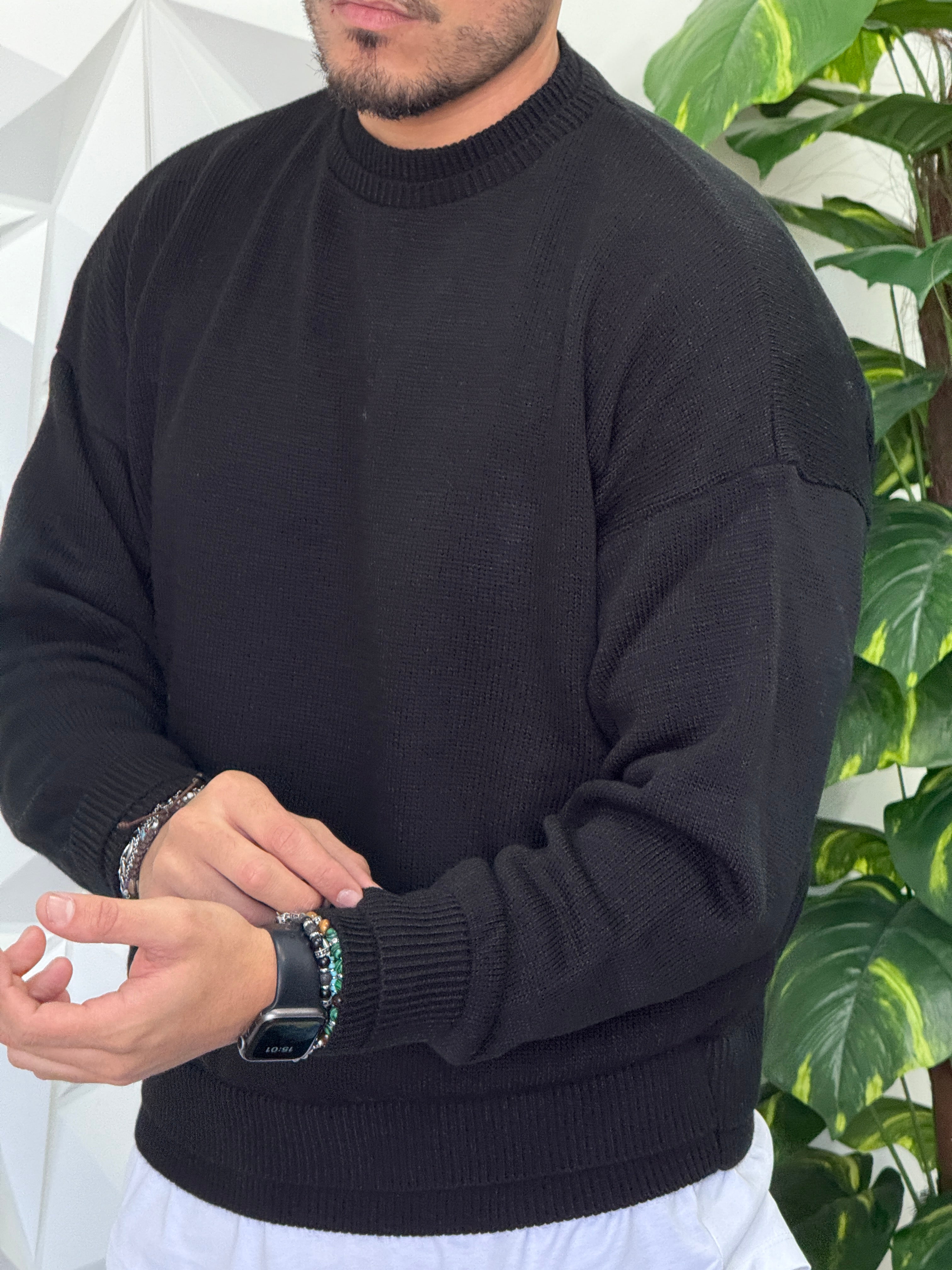 PULLOVER OVERSIZE NERO NEW JOB BRAND