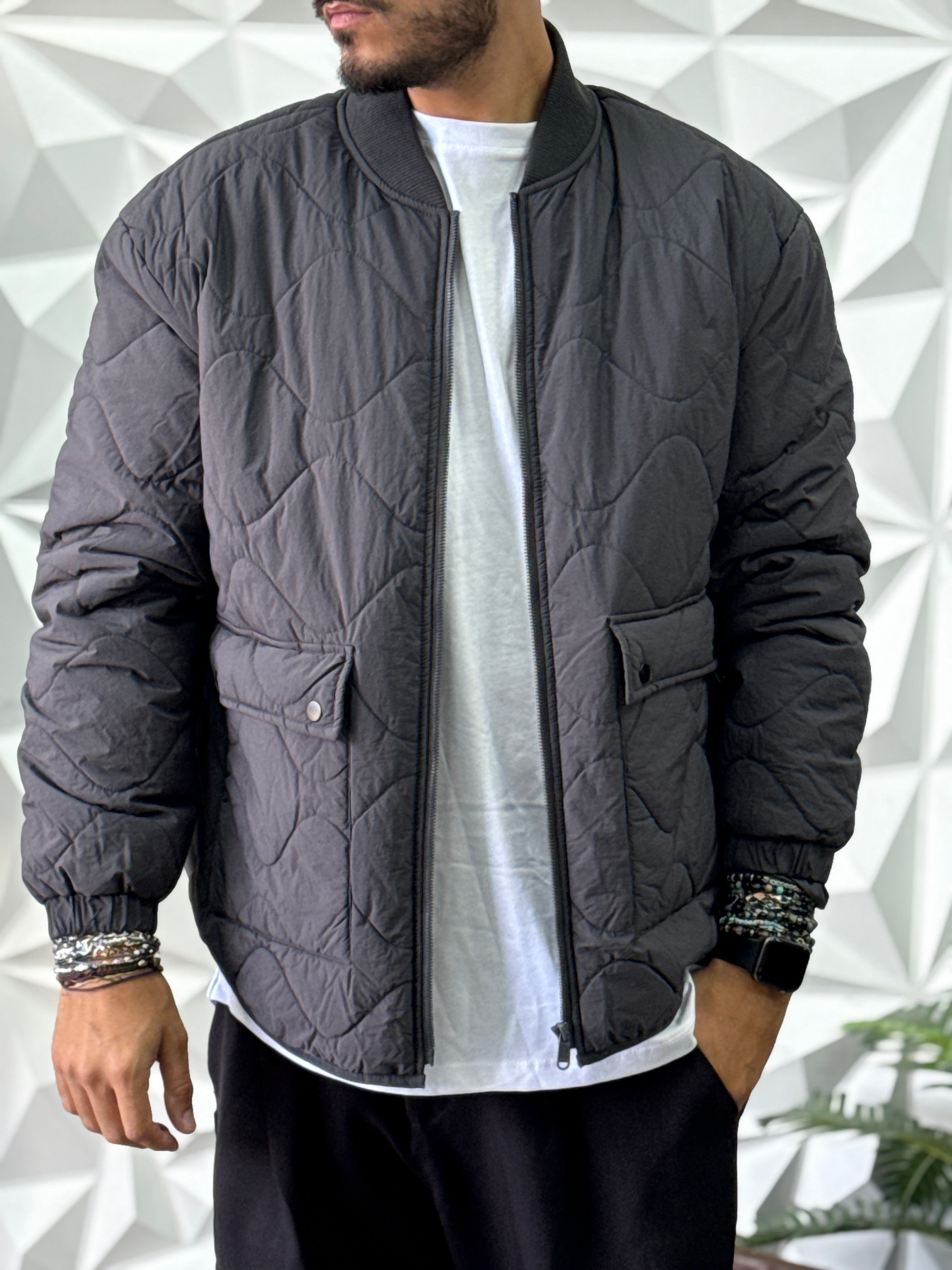 Jacket stondato grigio