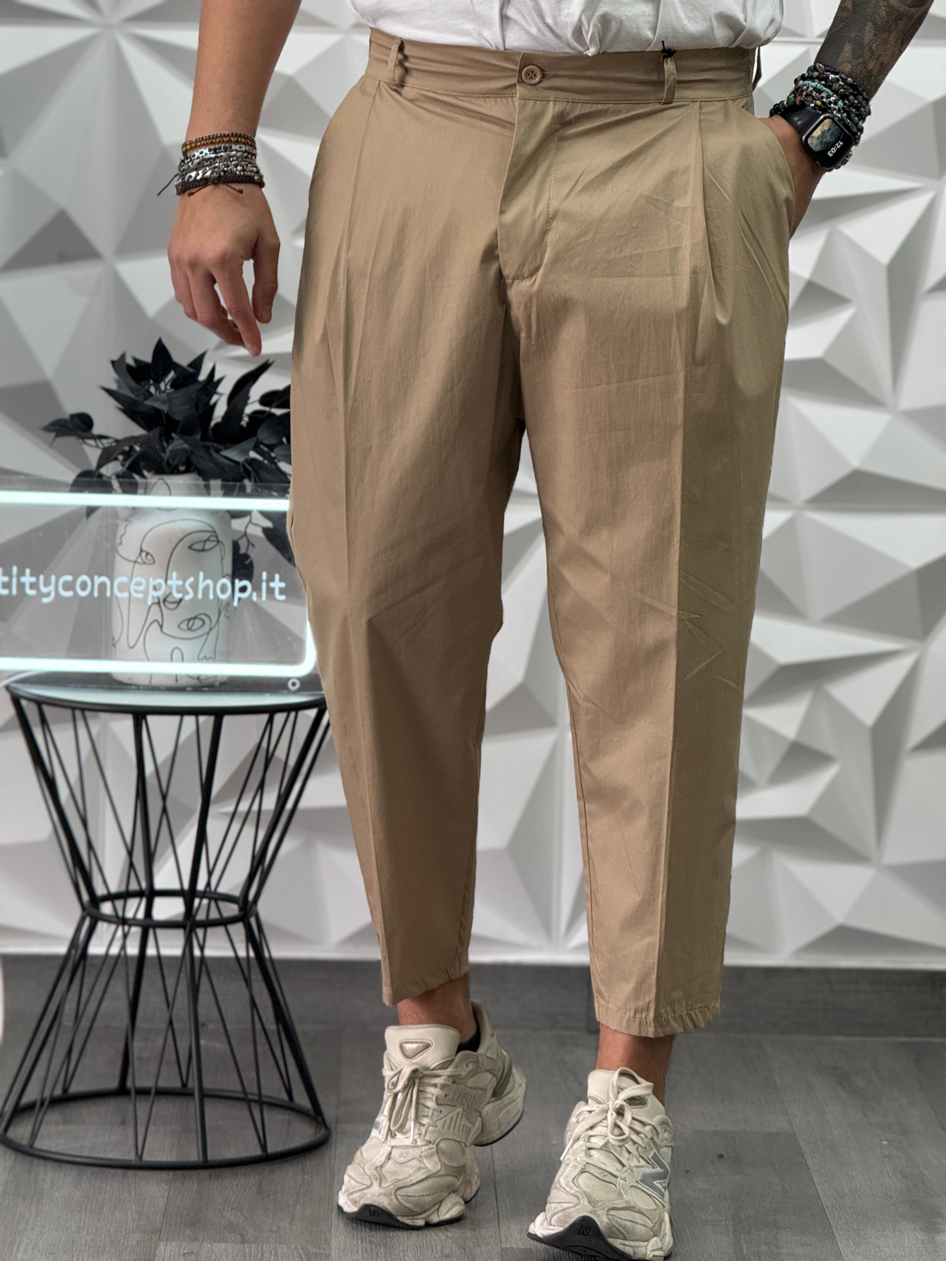 PANTALONE MONTECARLO FW26 BEIGE NEW JOB BRAND