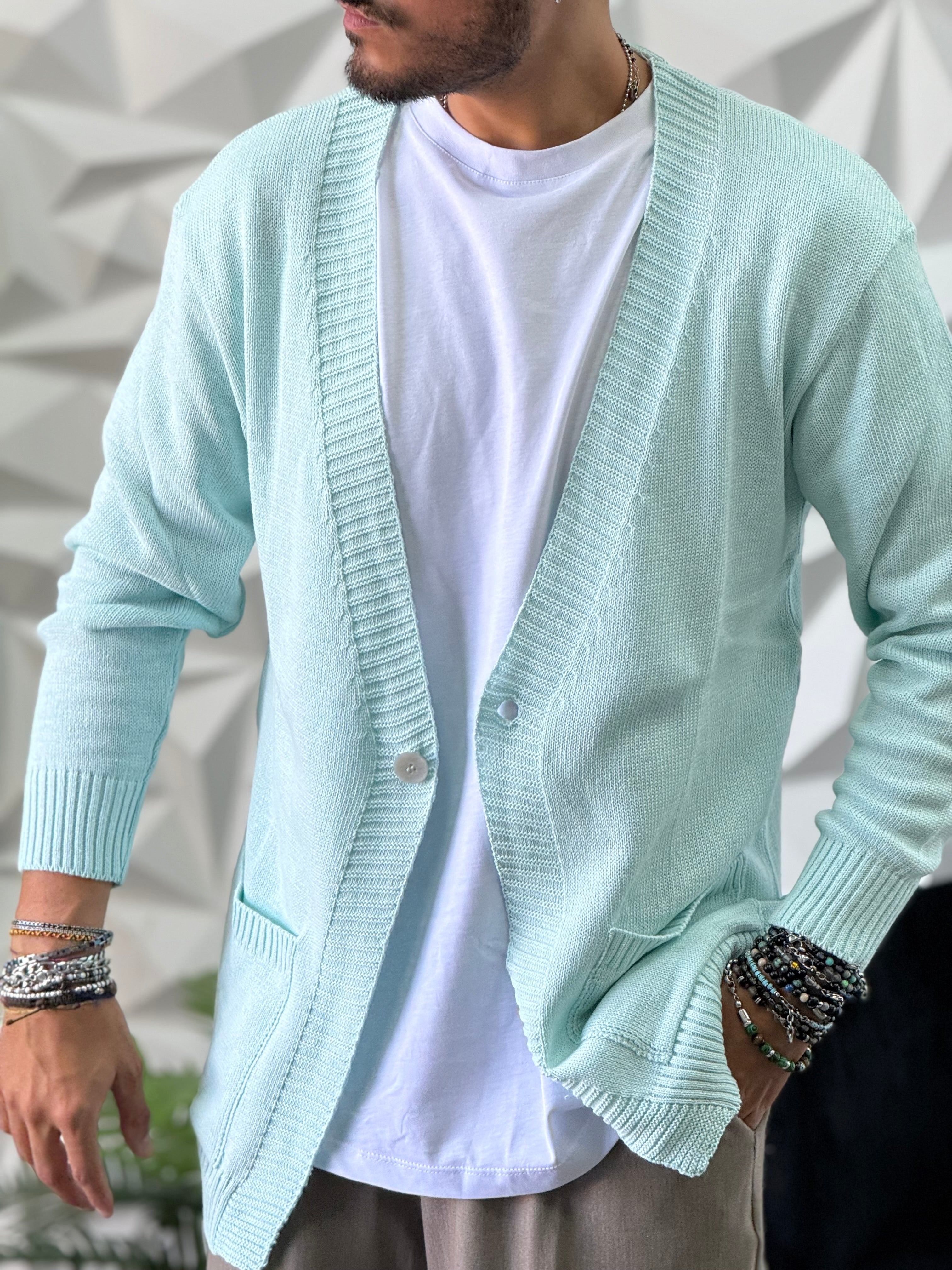 Cardigan acquamarina New Job Brand