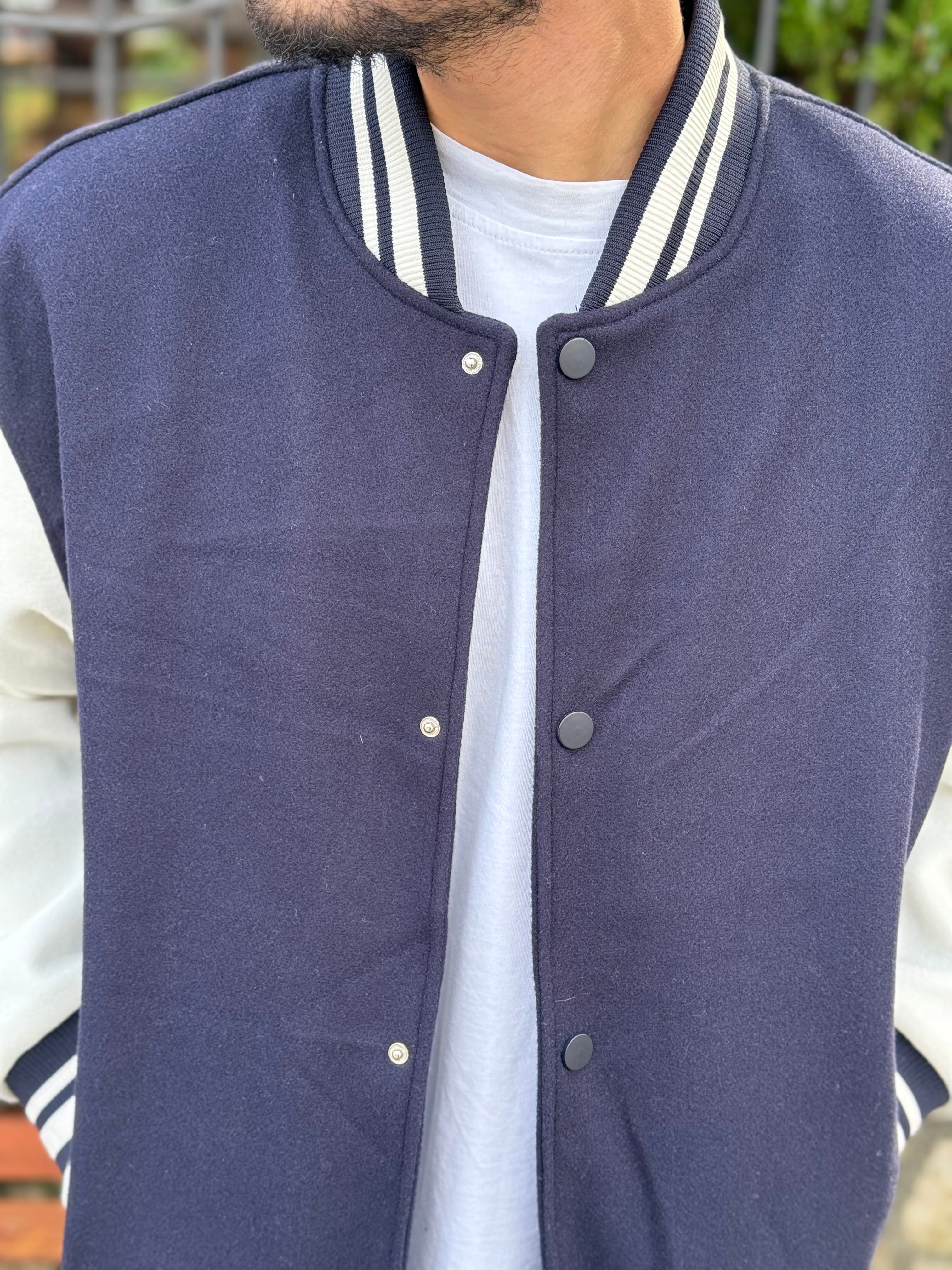 COLLEGE BLU MANICHE BIANCHE