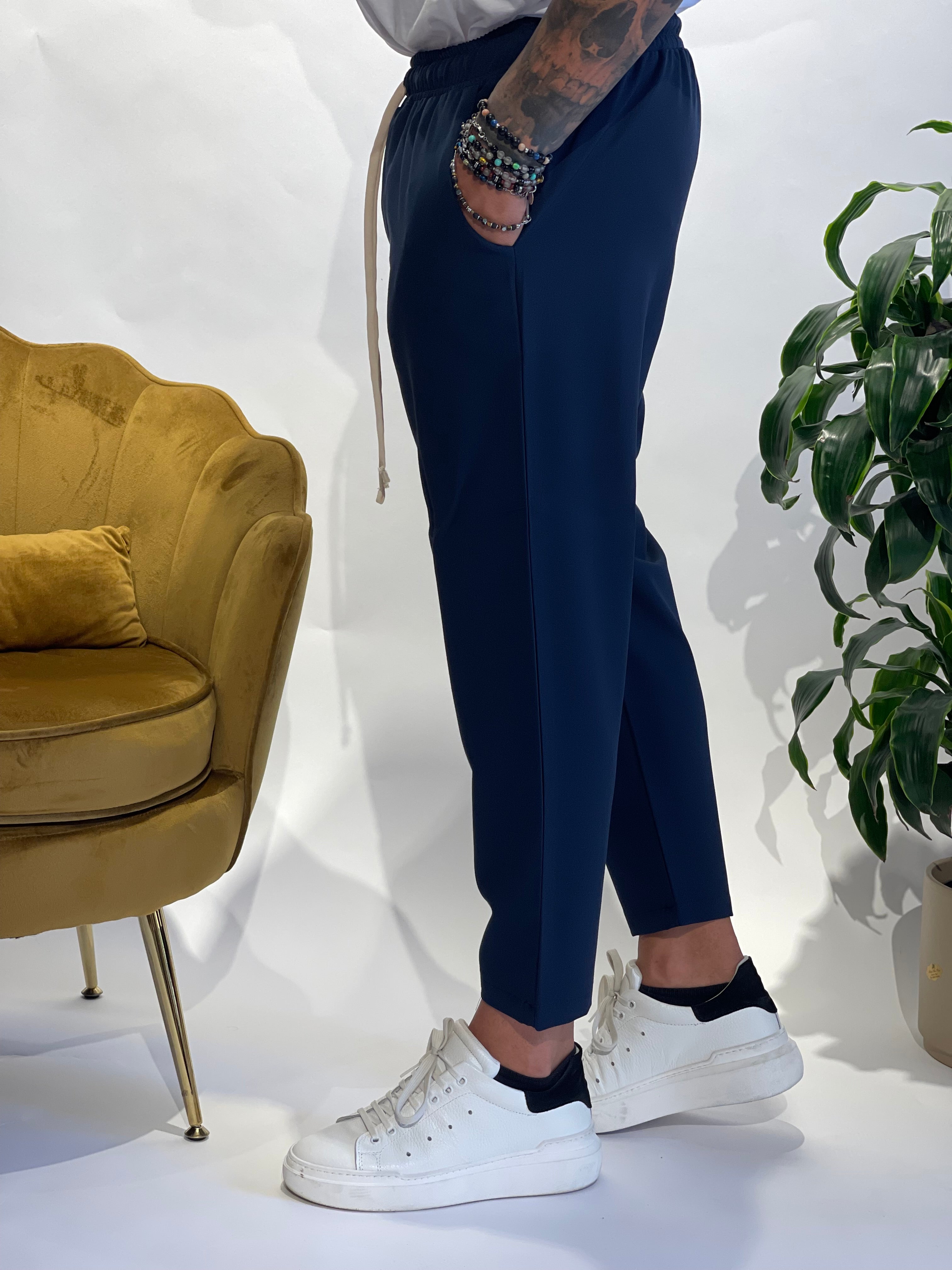 PANTALONE DANILO BASIC BLU NJB