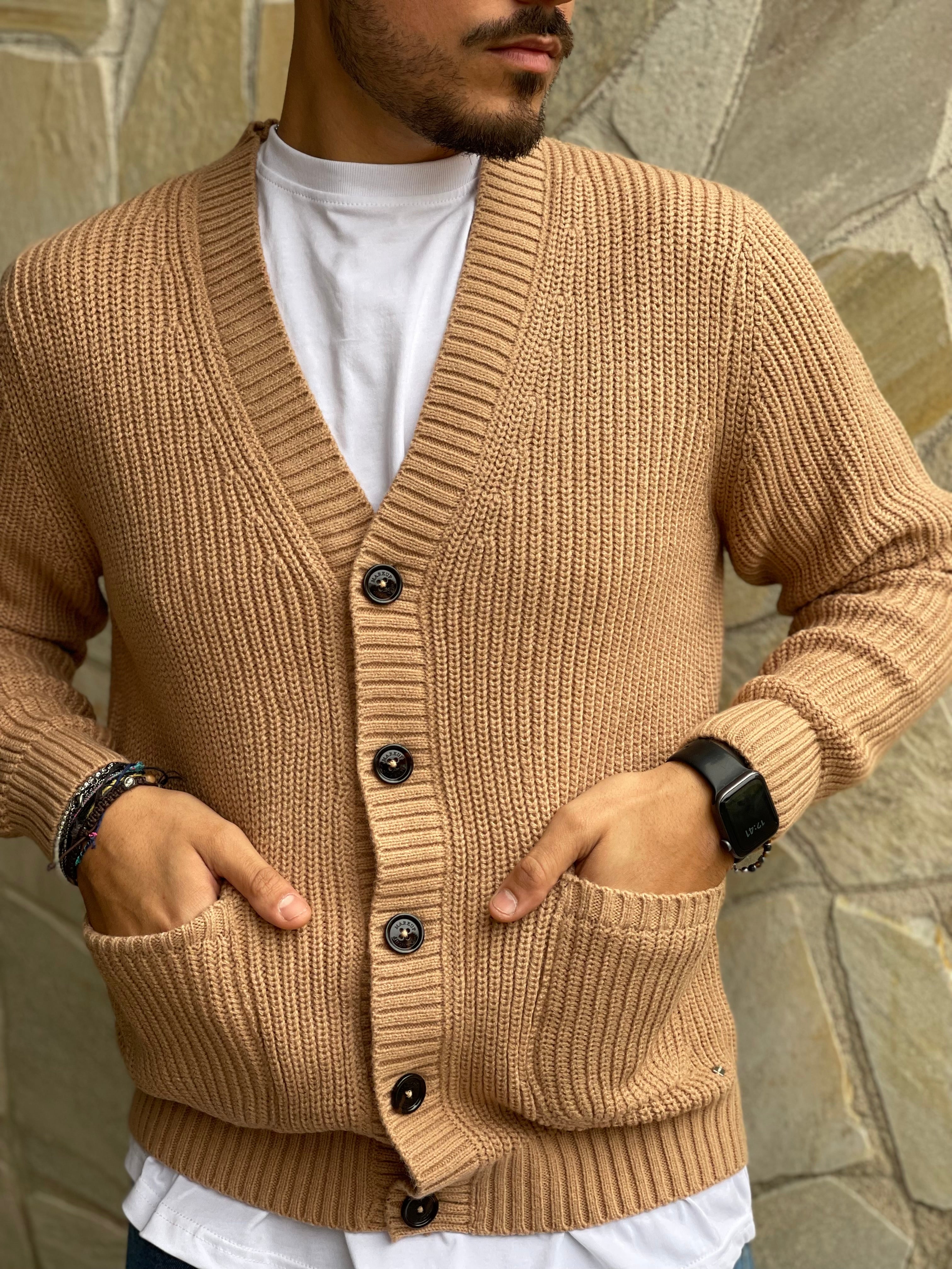 CARDIGAN CAMMELLO MARKUP