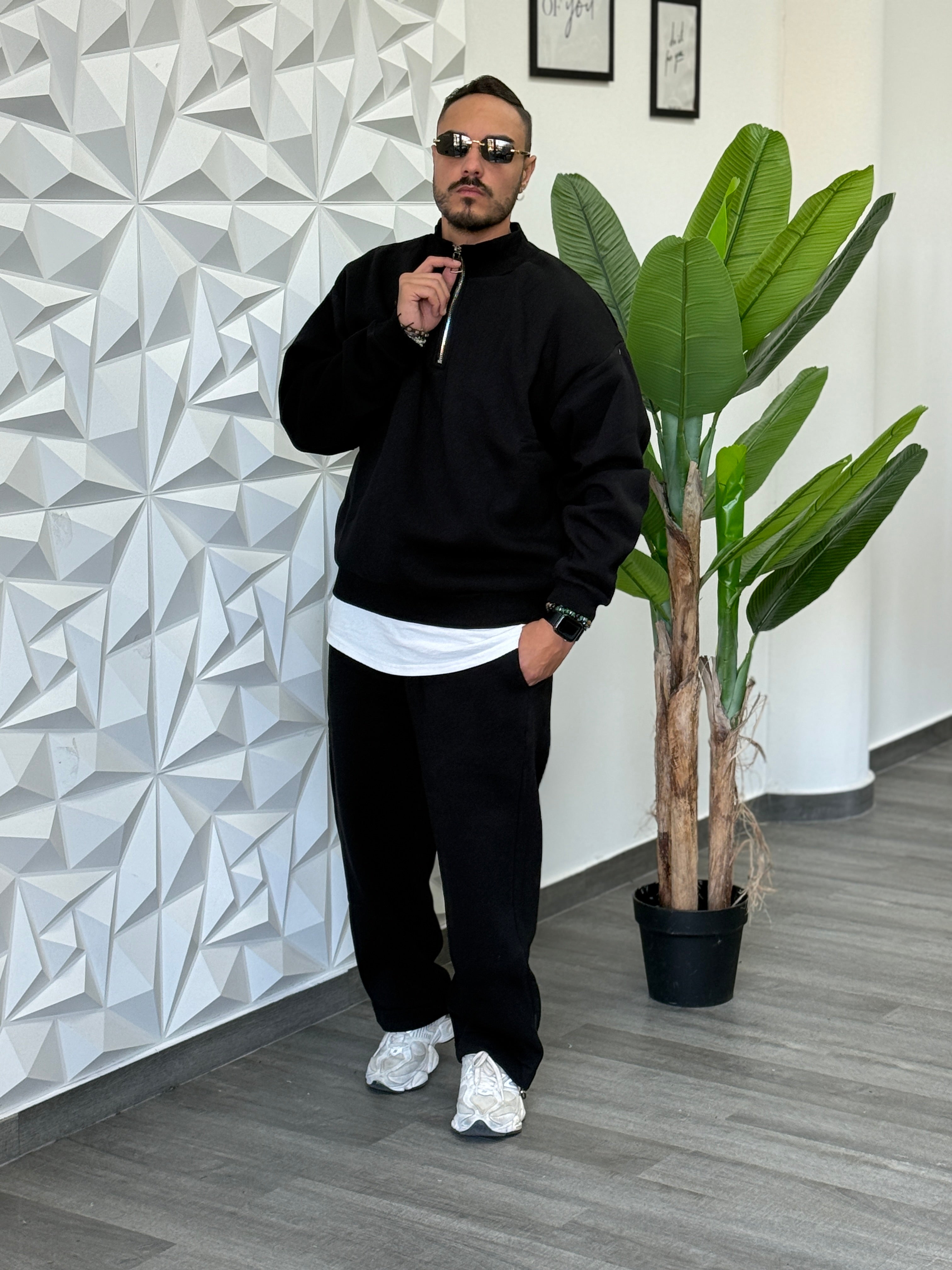 Coordinato tuta MEZZAZIP  VERDE BOSCO  New Job Brand