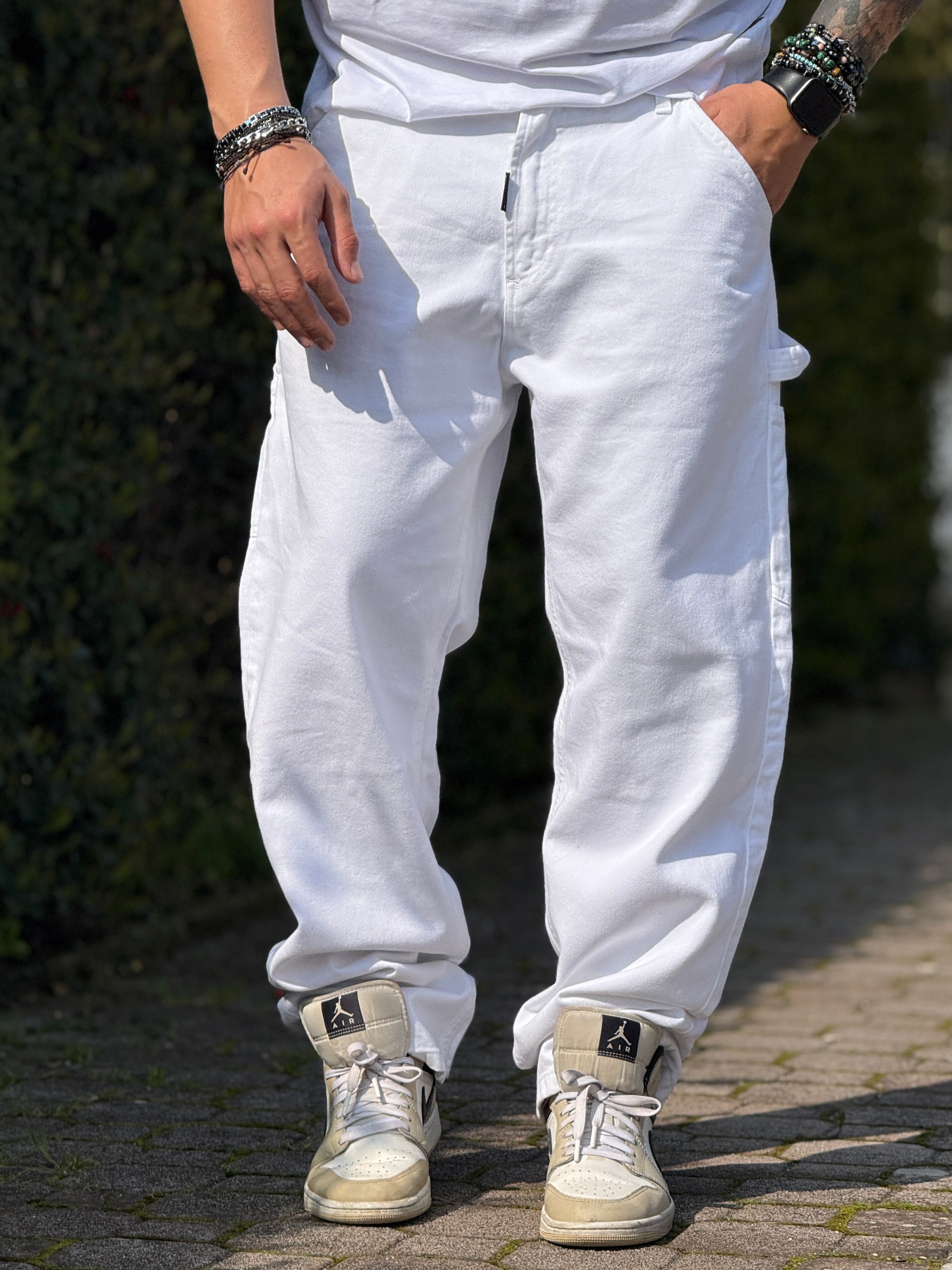 JEANS MARTELLO/WORK  BIANCO NEW JOB BRAND