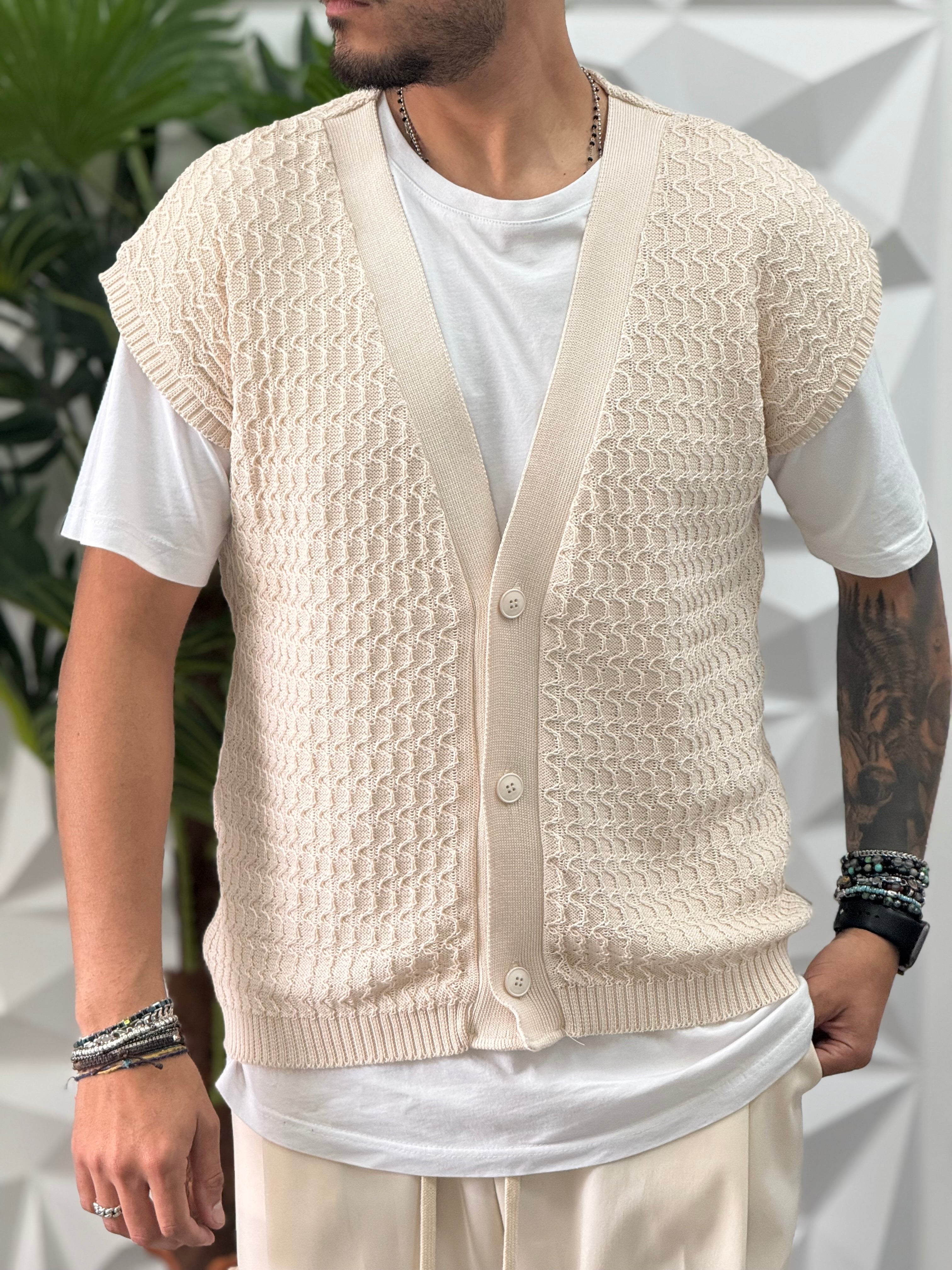 SMANICATO OVER TRAMA BEIGE NEW JOB BRAND