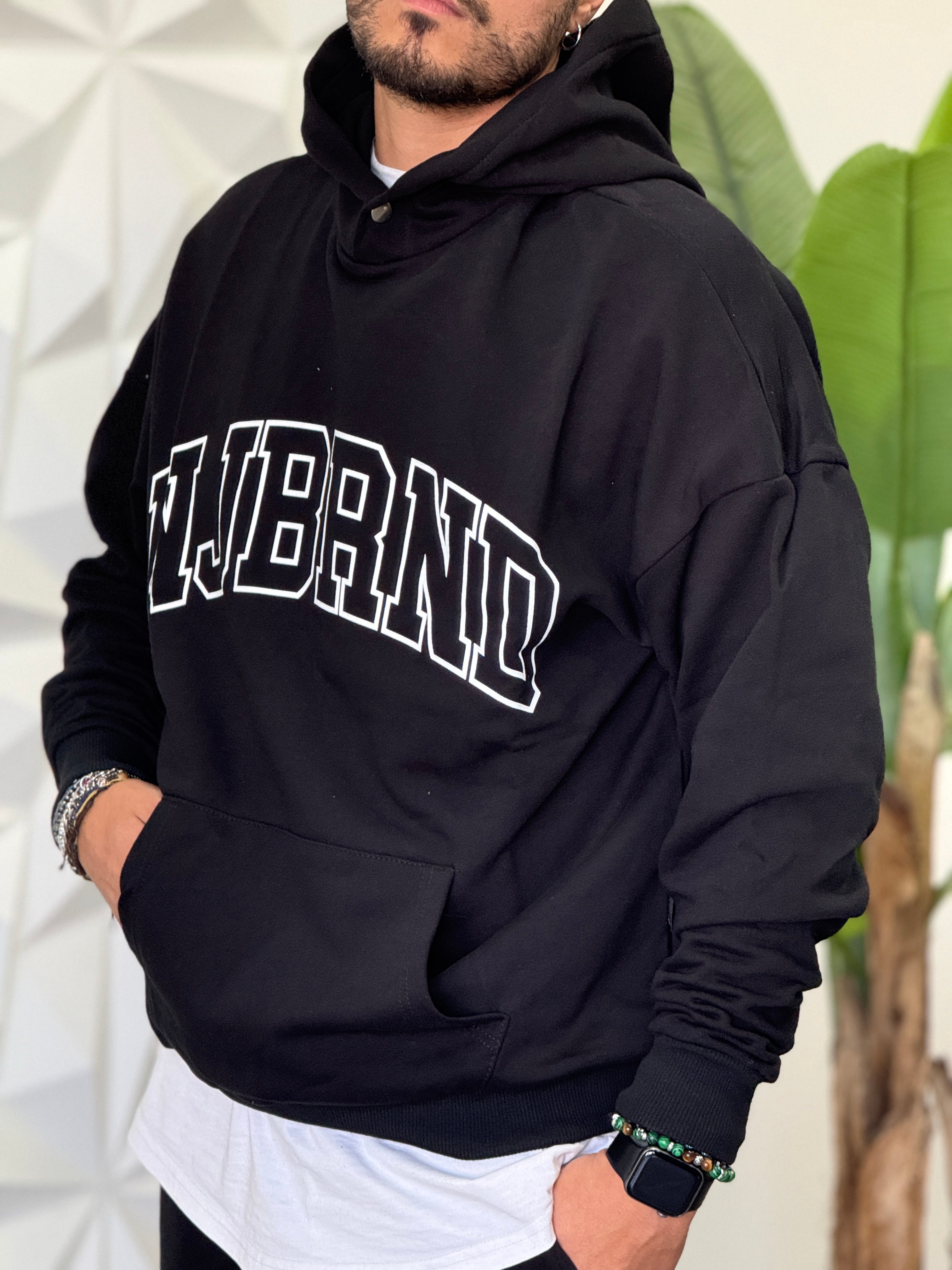 Coordinato tuta cappuccio nero  New Job Brand