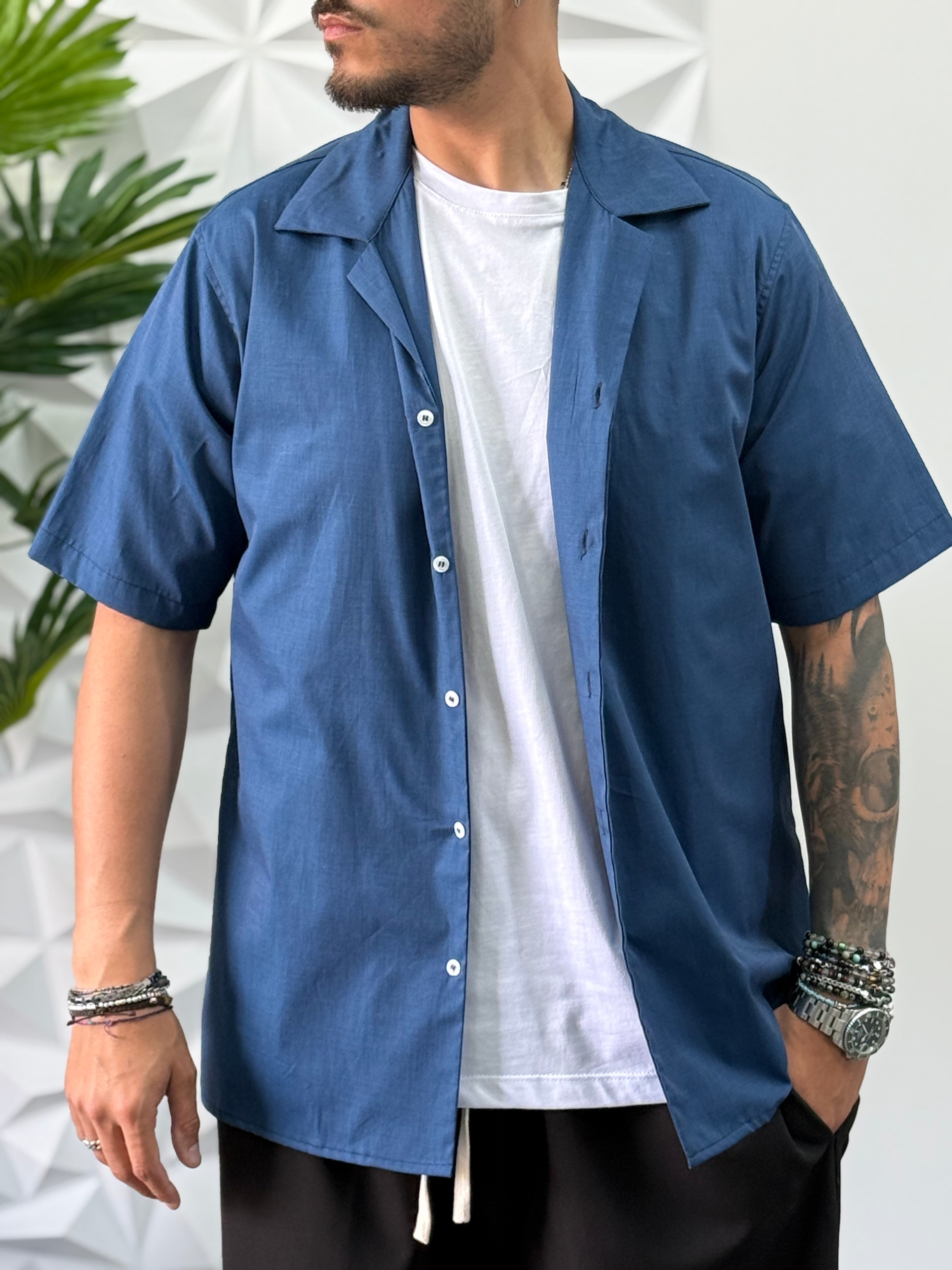 CAMICIA BLU BASIC NJB