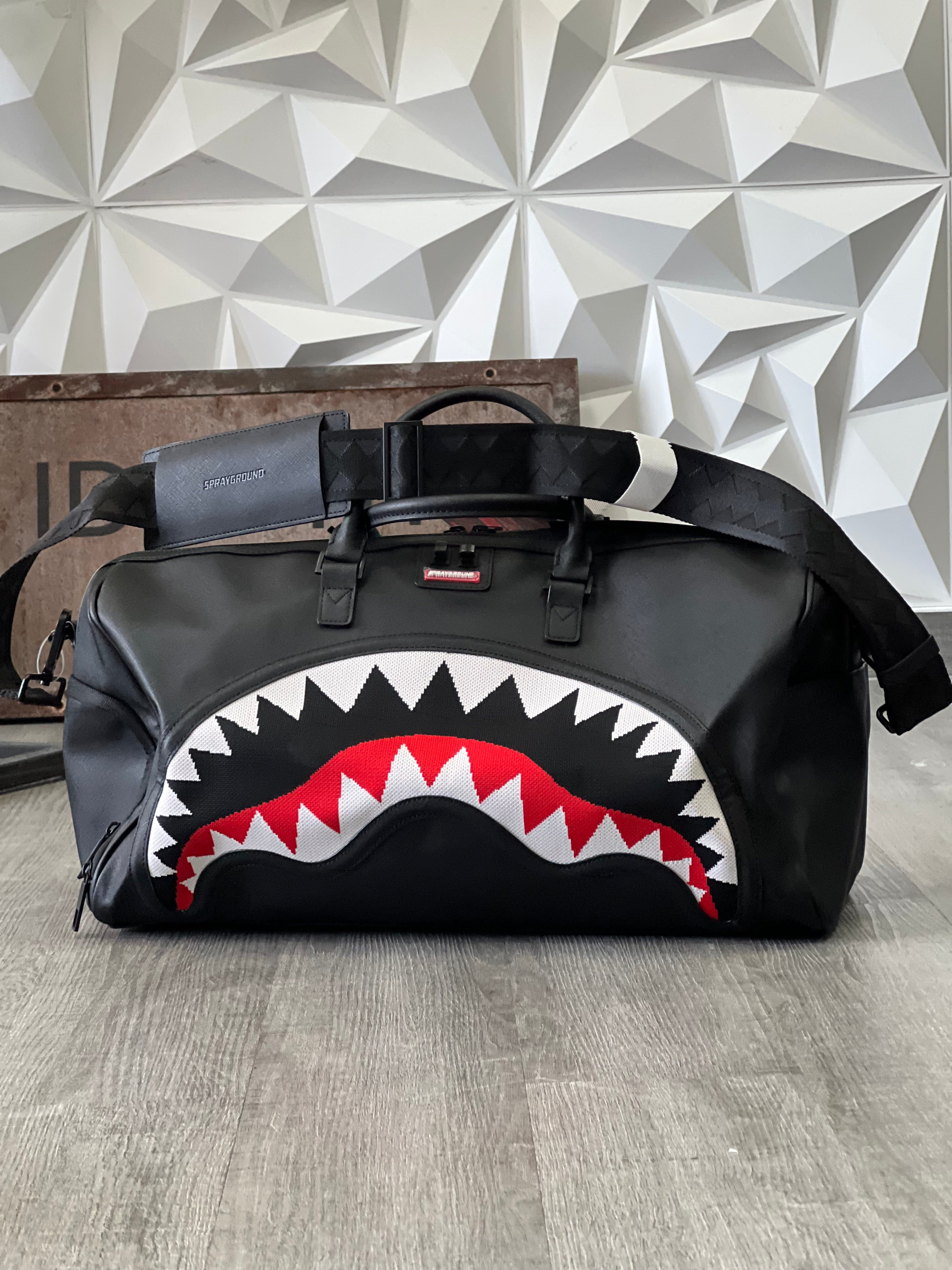 SPRAYGROUND Borsone Uomo FLY KNIT MOUTH DUFFLE 910D8025NSZ Nero
