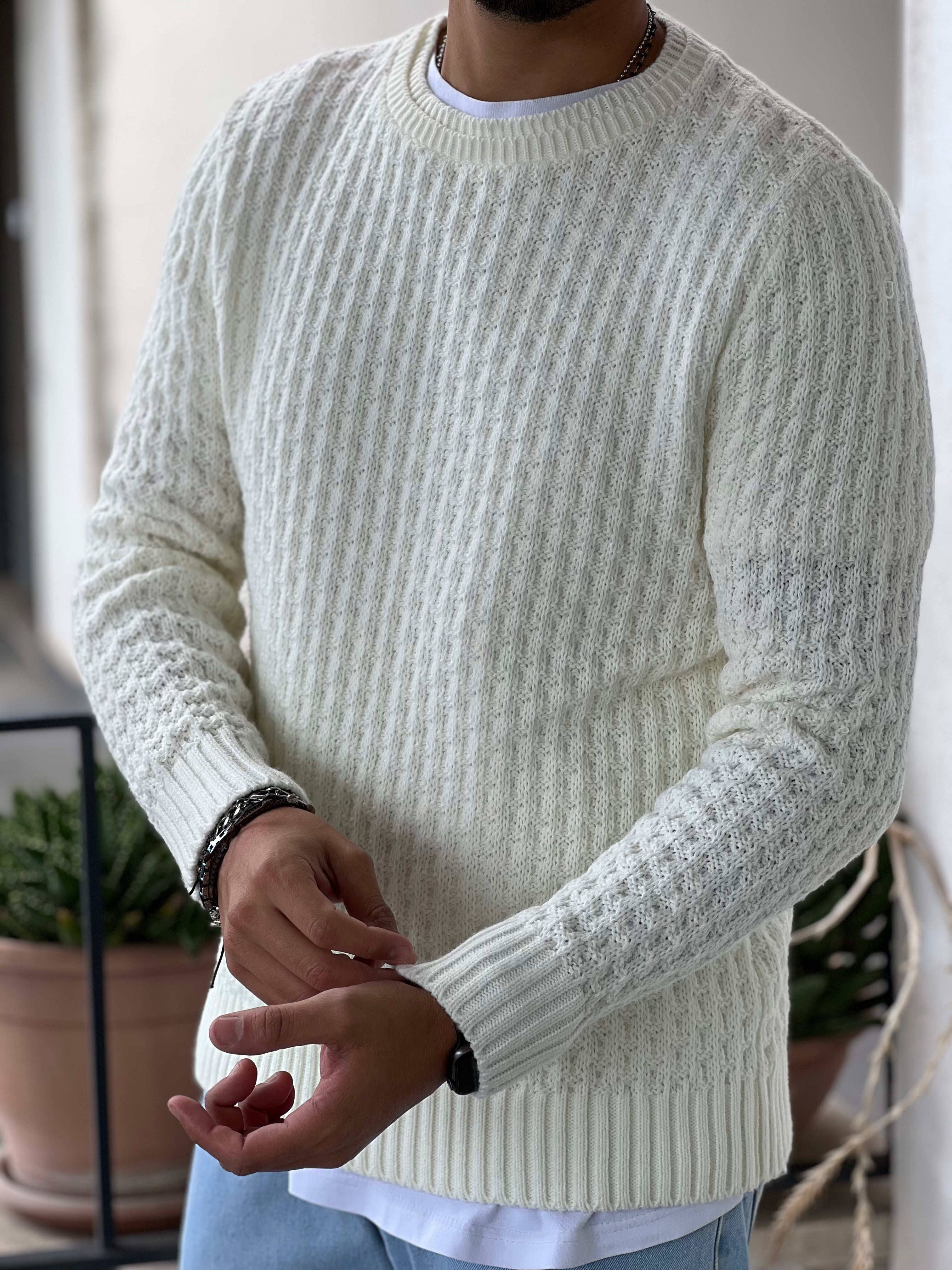 PULLOVER RICAMATO PANNA NEW JOB BRAND BRAND
