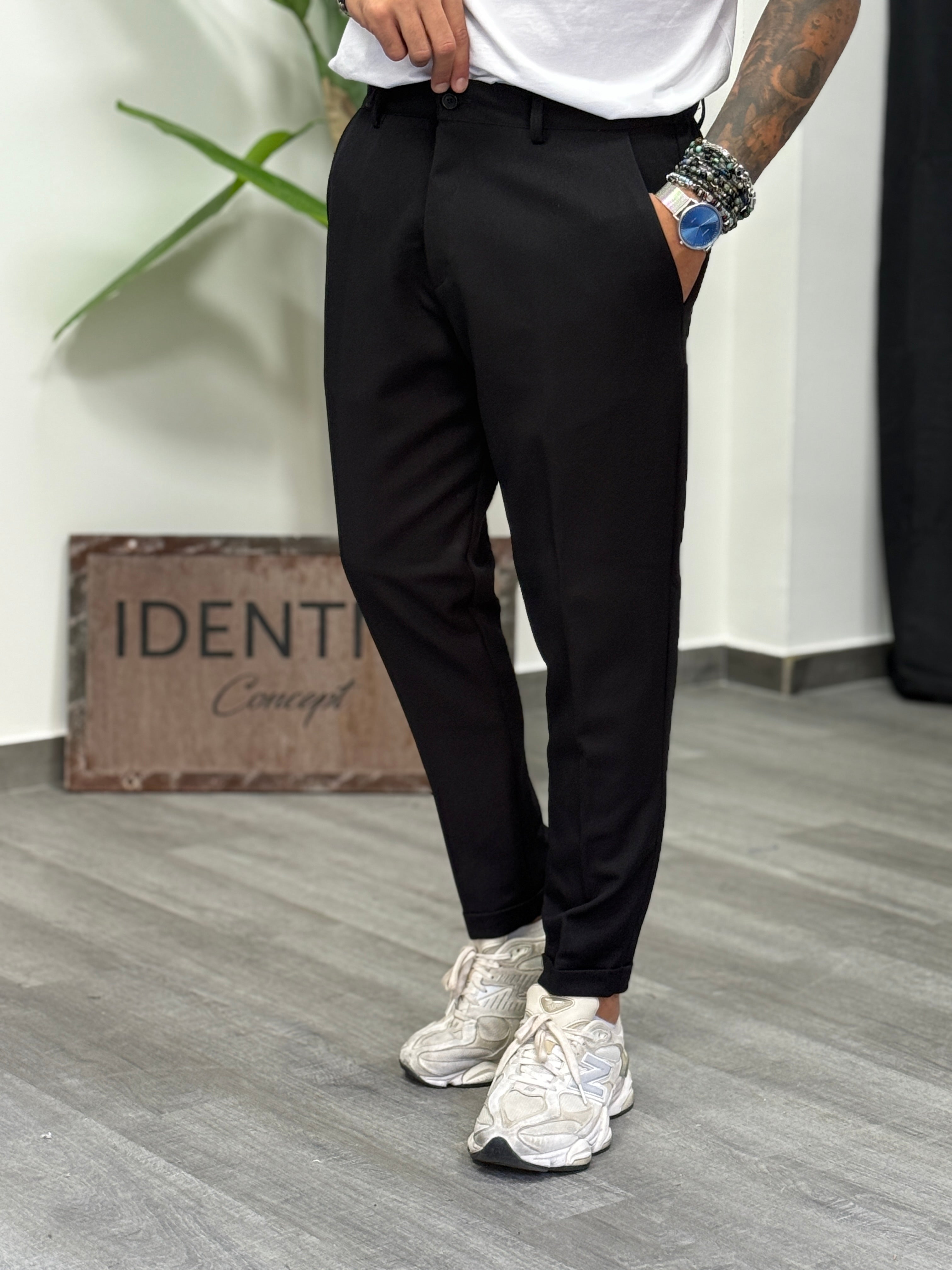 PANTALONE TRUES/BOTTONE NERO  NEW JOB BRAND