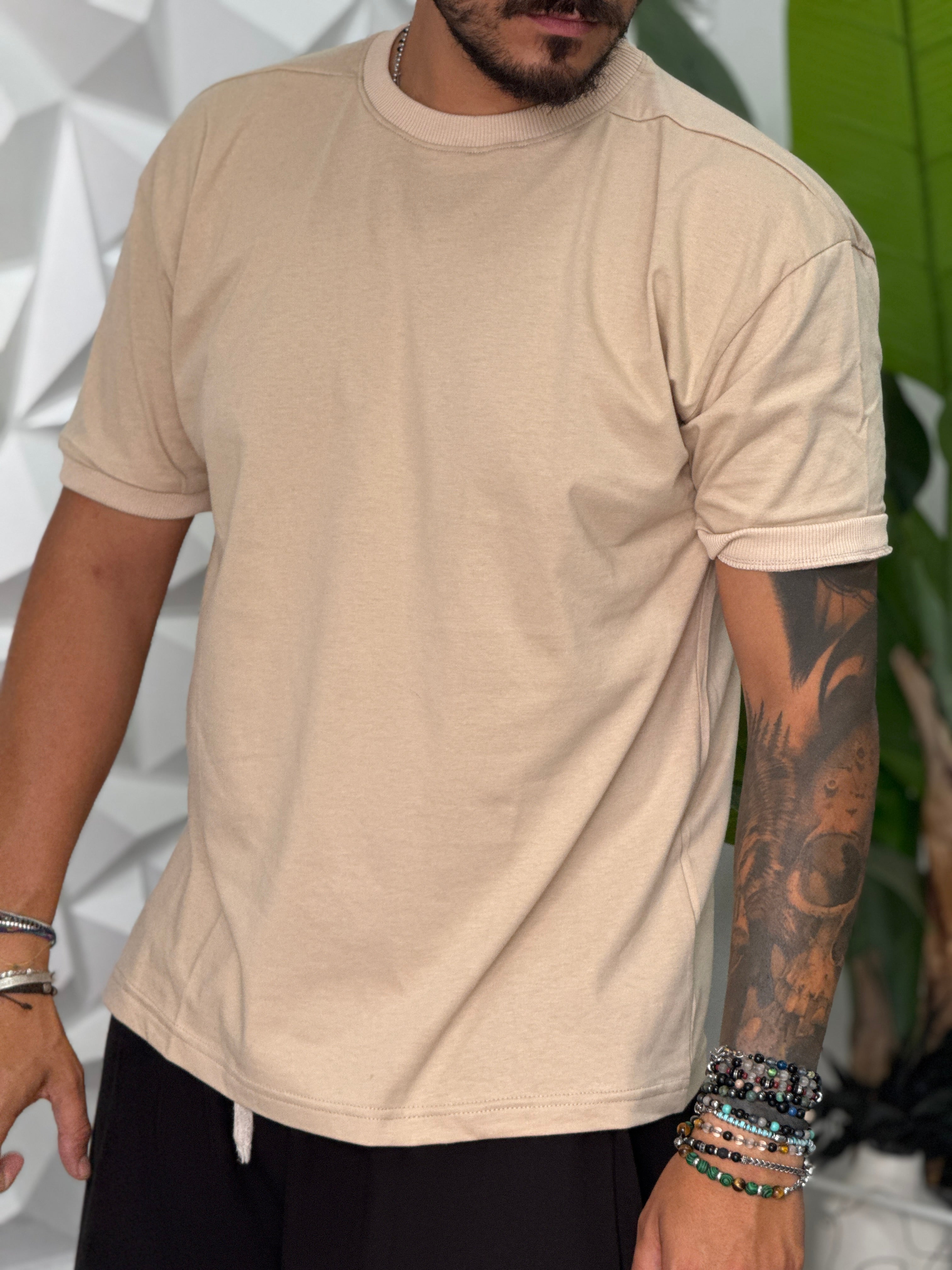T-SHIRT COSTINA BEIGE NEW JOB BRAND