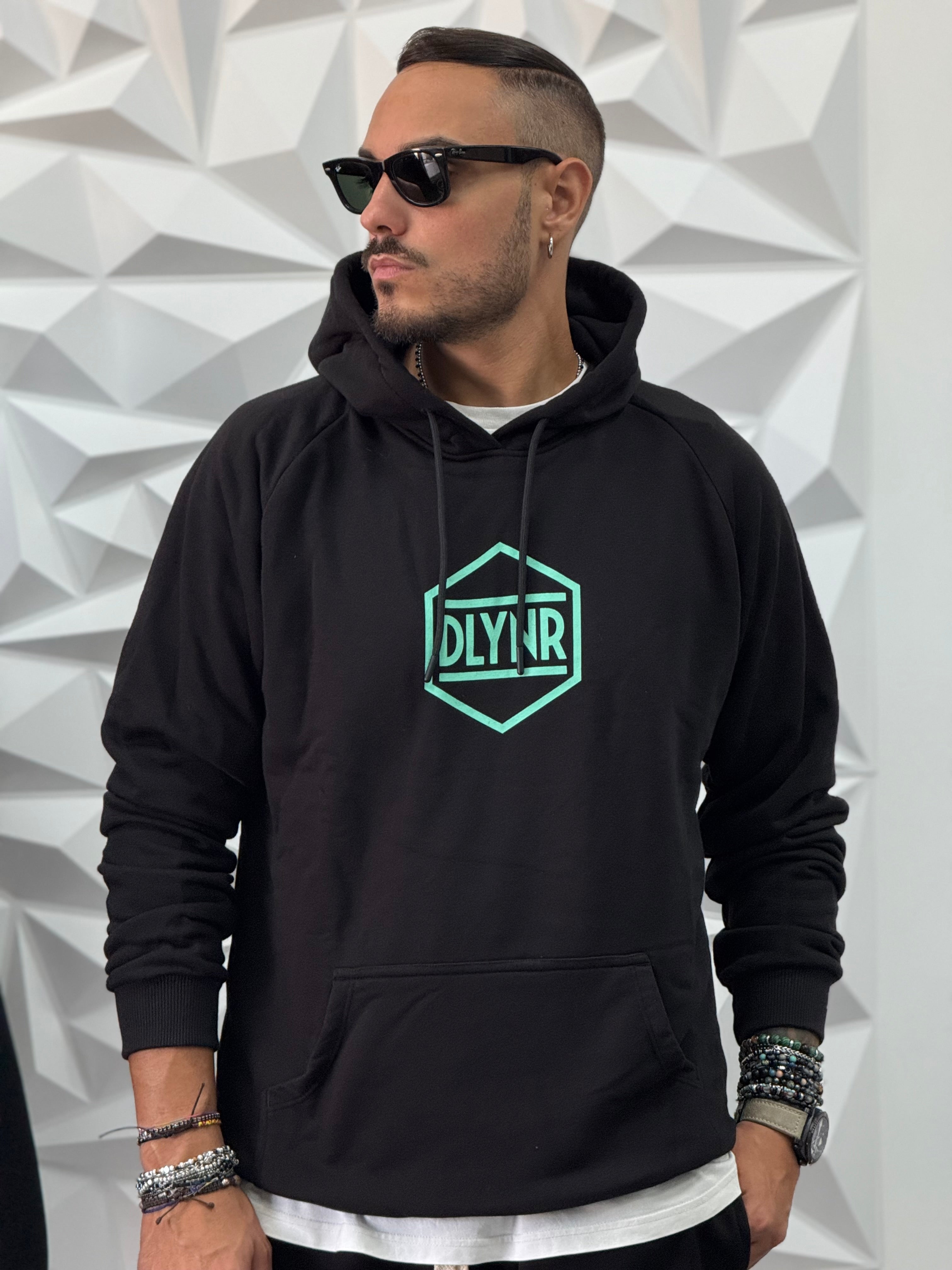 Felpa Dolly Noire logo acquamarina