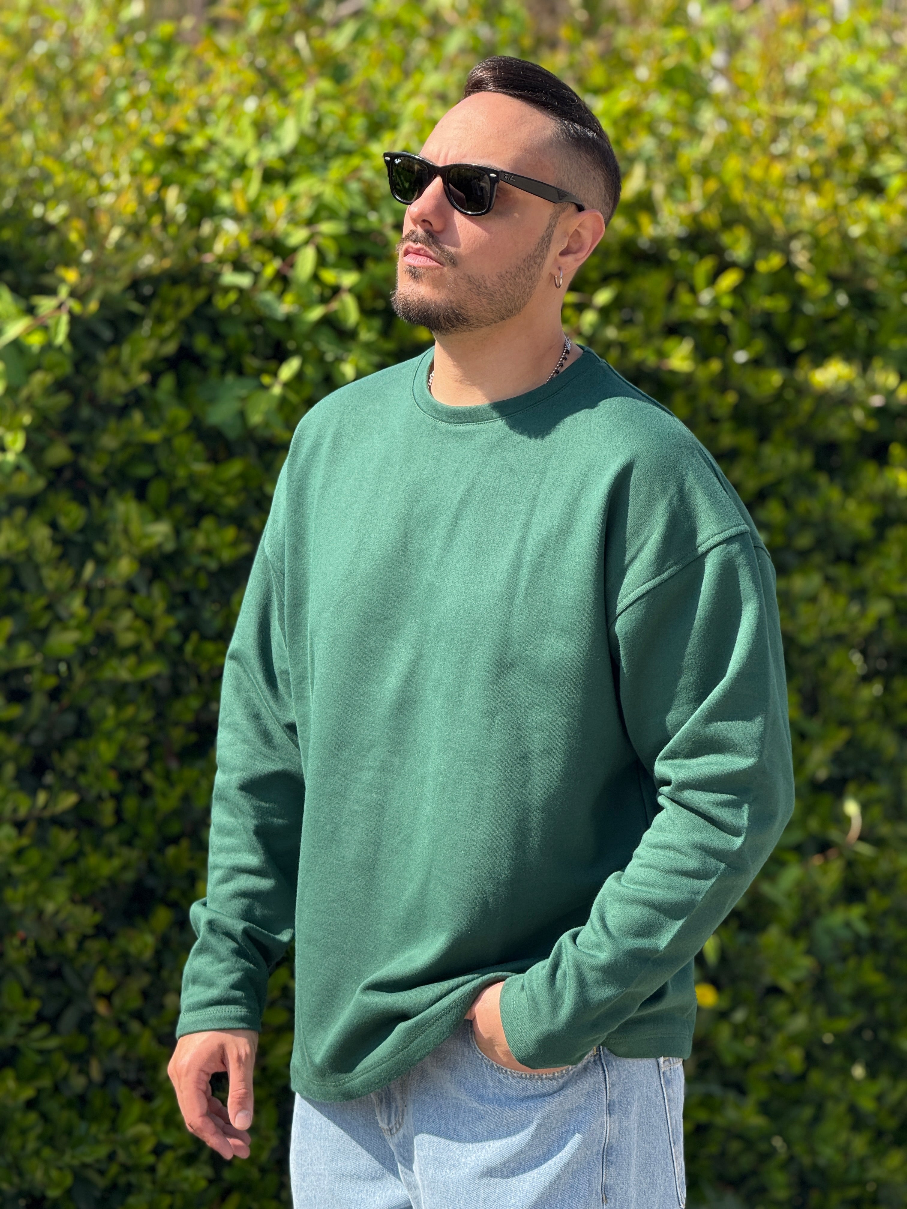 Shirt 300gr over  verde new Job Brand