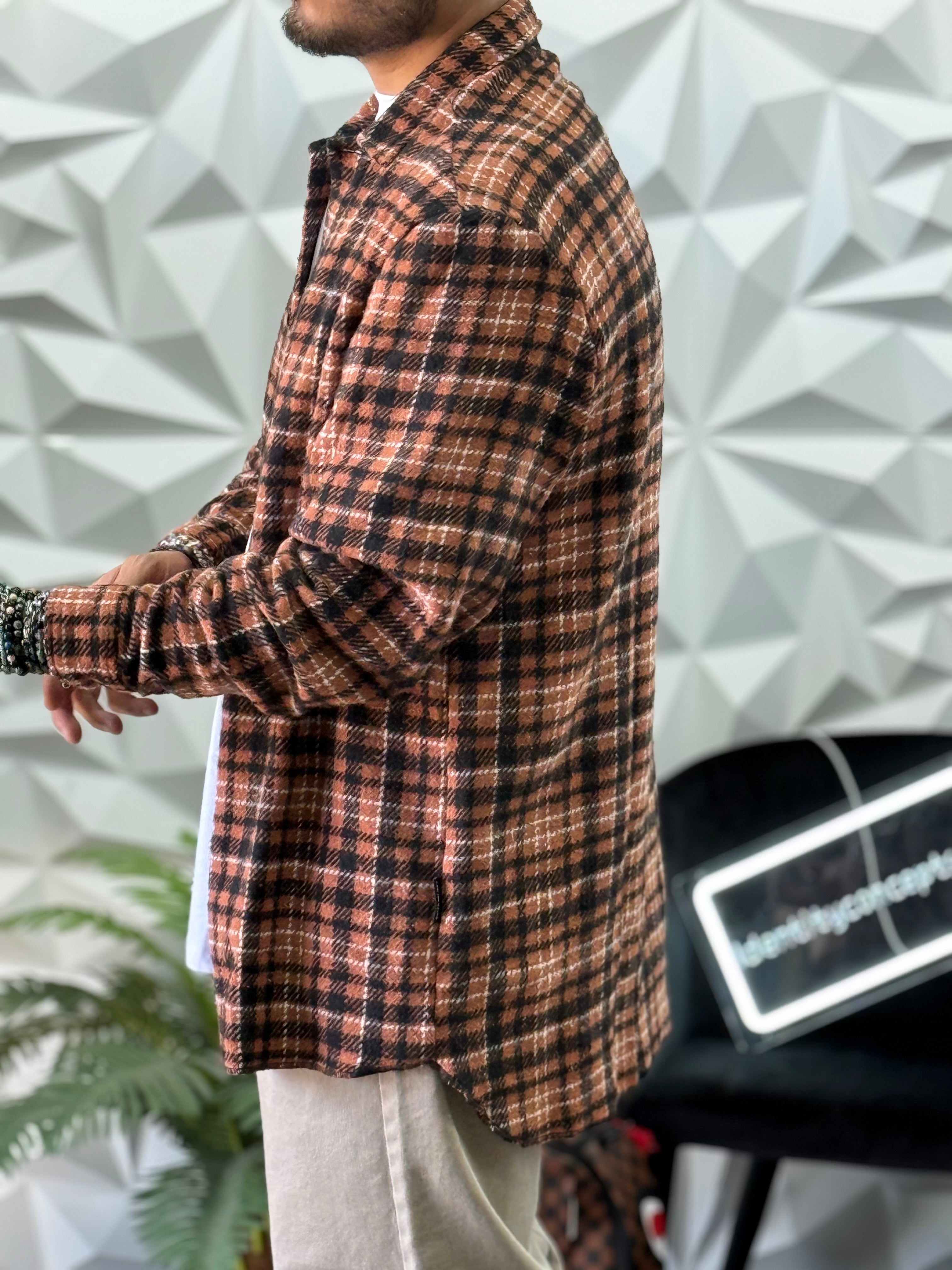 Camicia Flanella New Job Brand Arancione