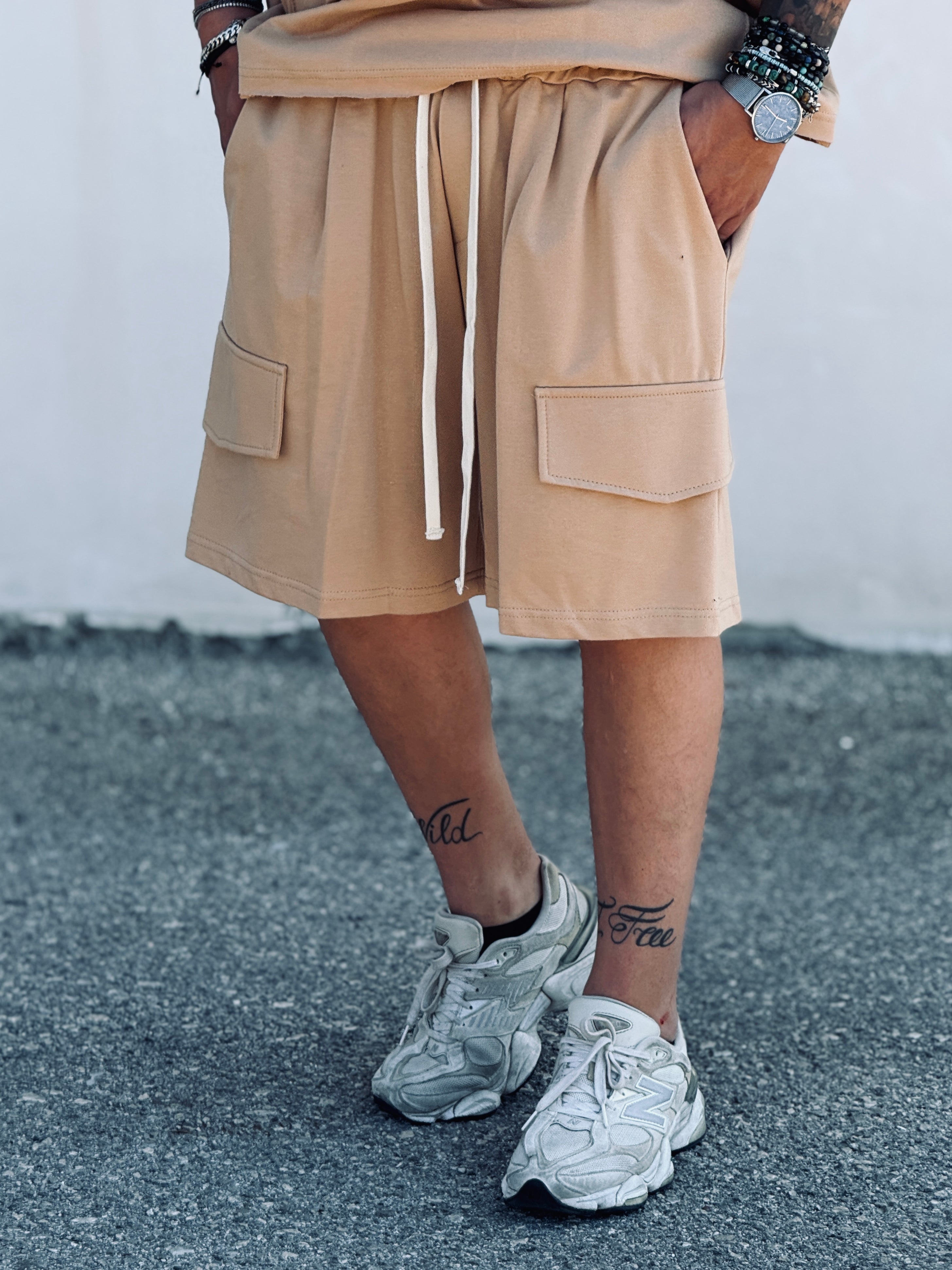 COORDINATO SMANICATO BEIGE NEW JOB BRAND