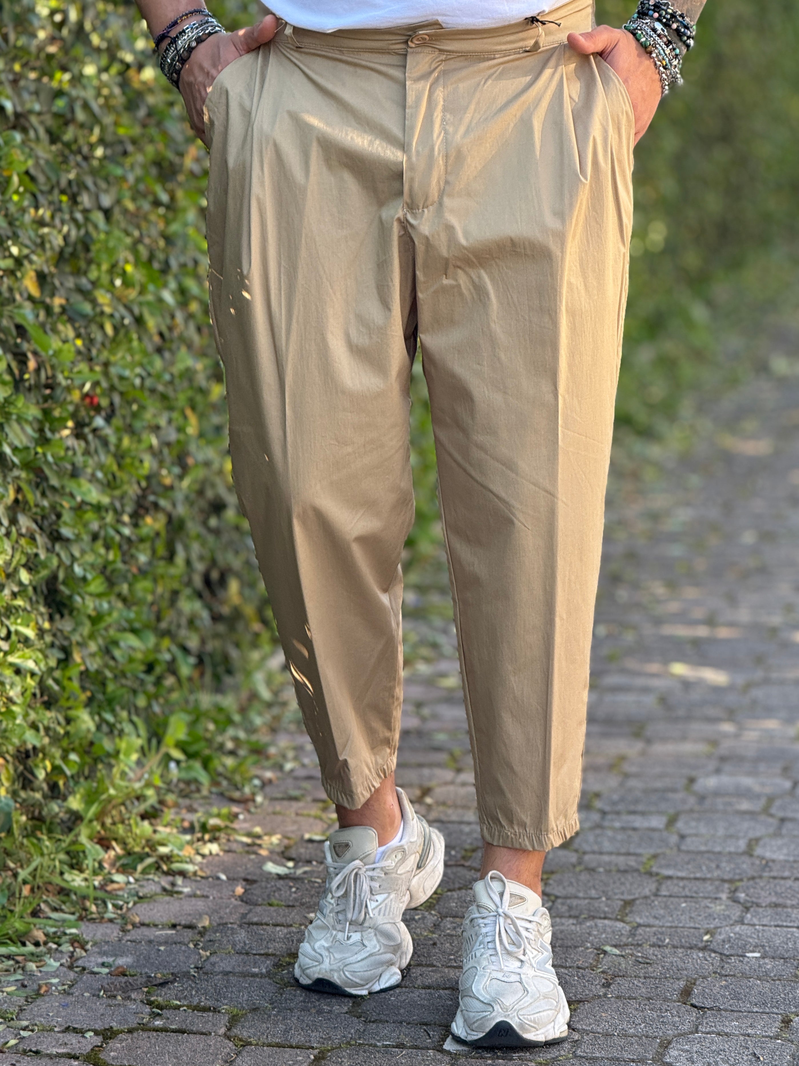 PANTALONE MONTECARLO FW26 BEIGE NEW JOB BRAND