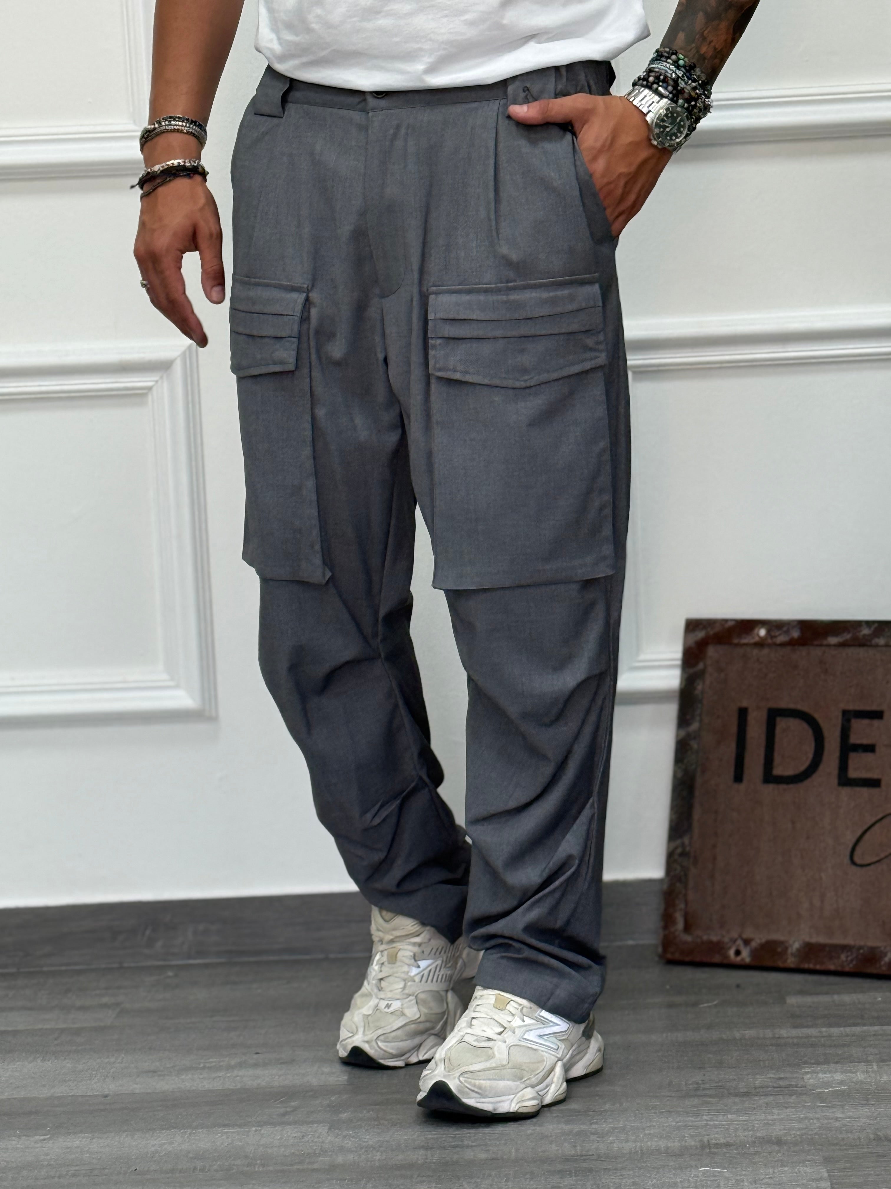 PANTALONE GREG  GRIGIO TASCONATO NEW JOB BRAND
