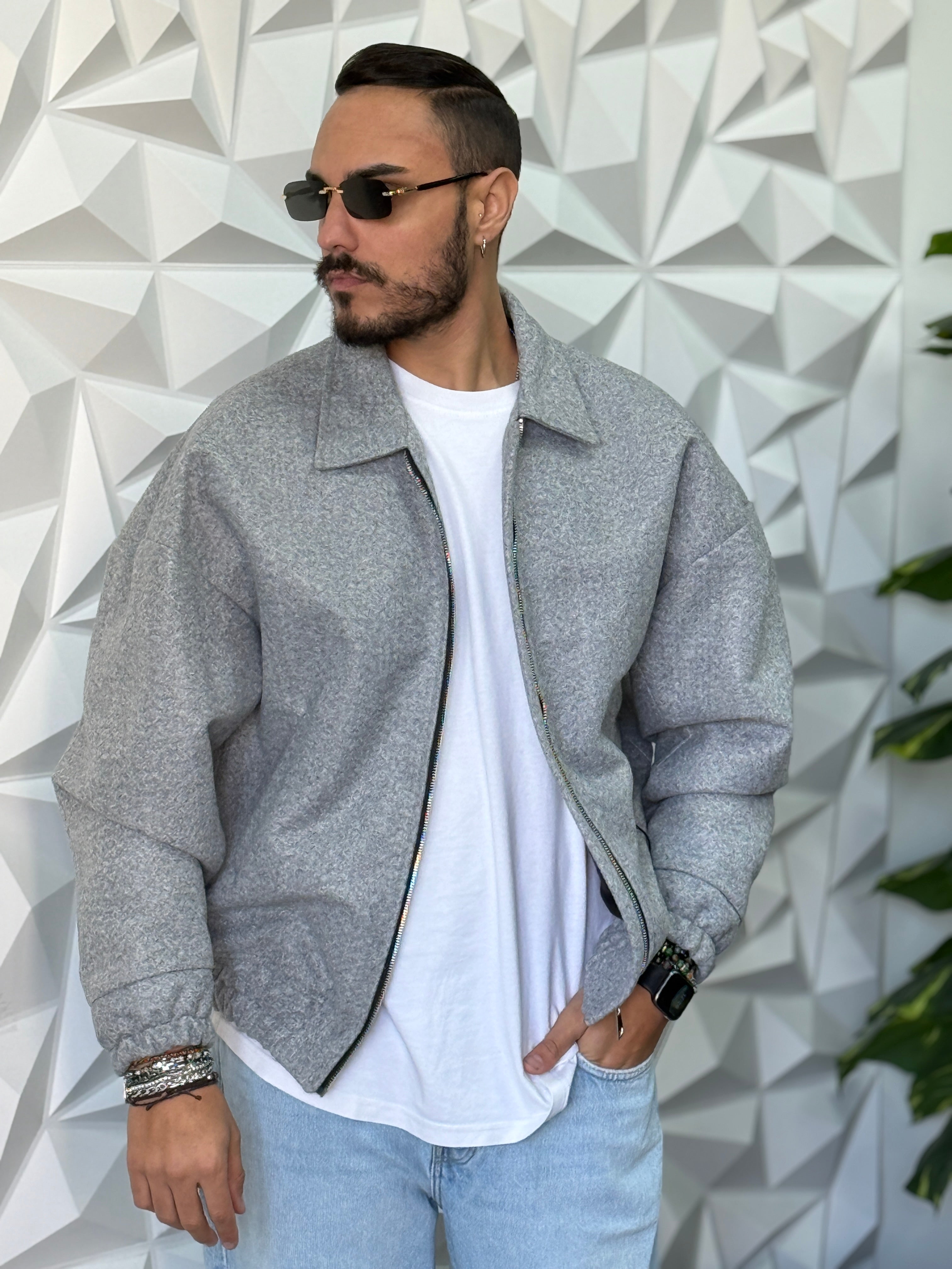BOMBER BONSAI GRIGIO IN TESSUTO   NEW JOB BRAND
