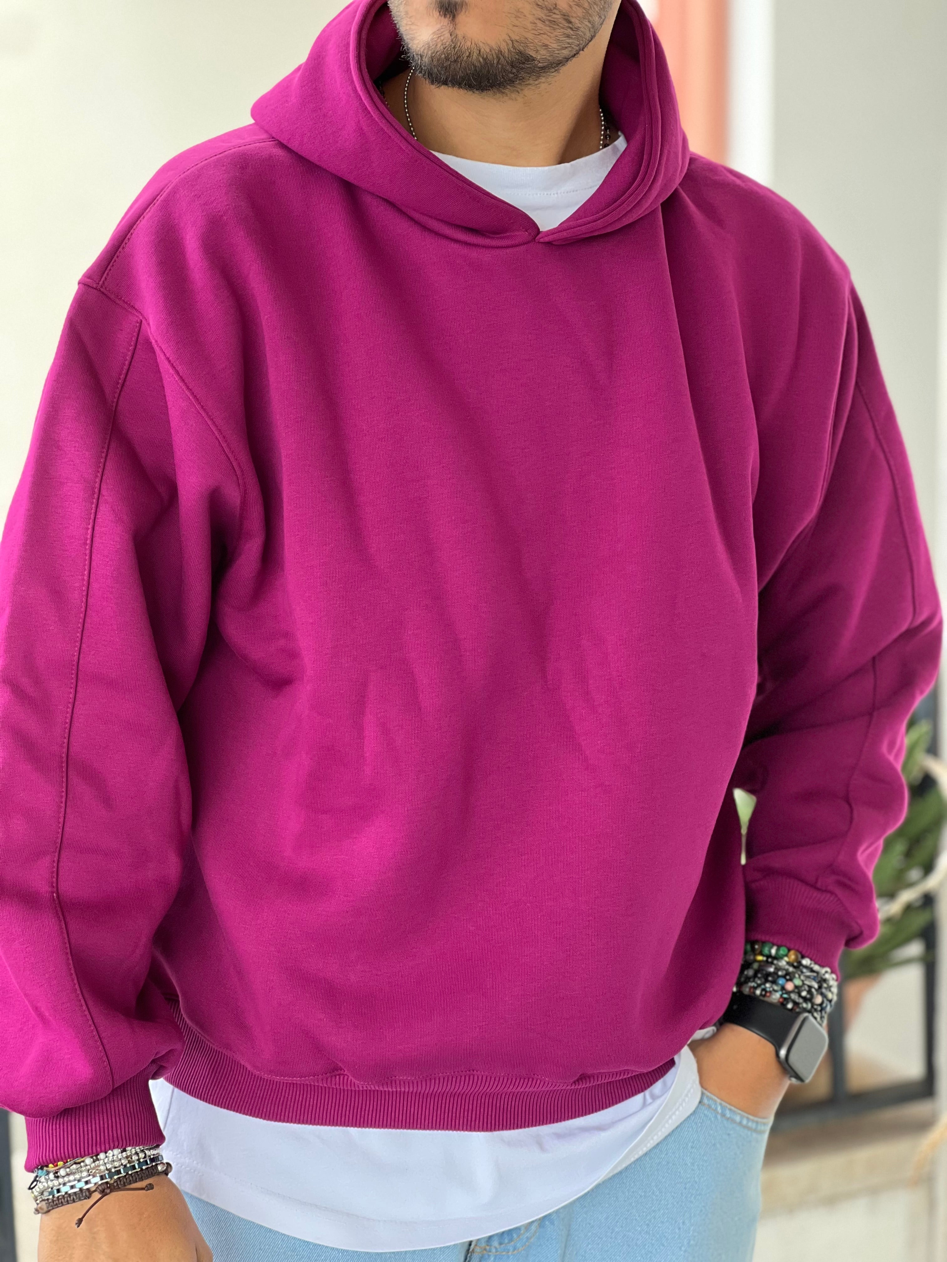 FELPA CAPPUCCIO VIOLA NEW JOB BRAND