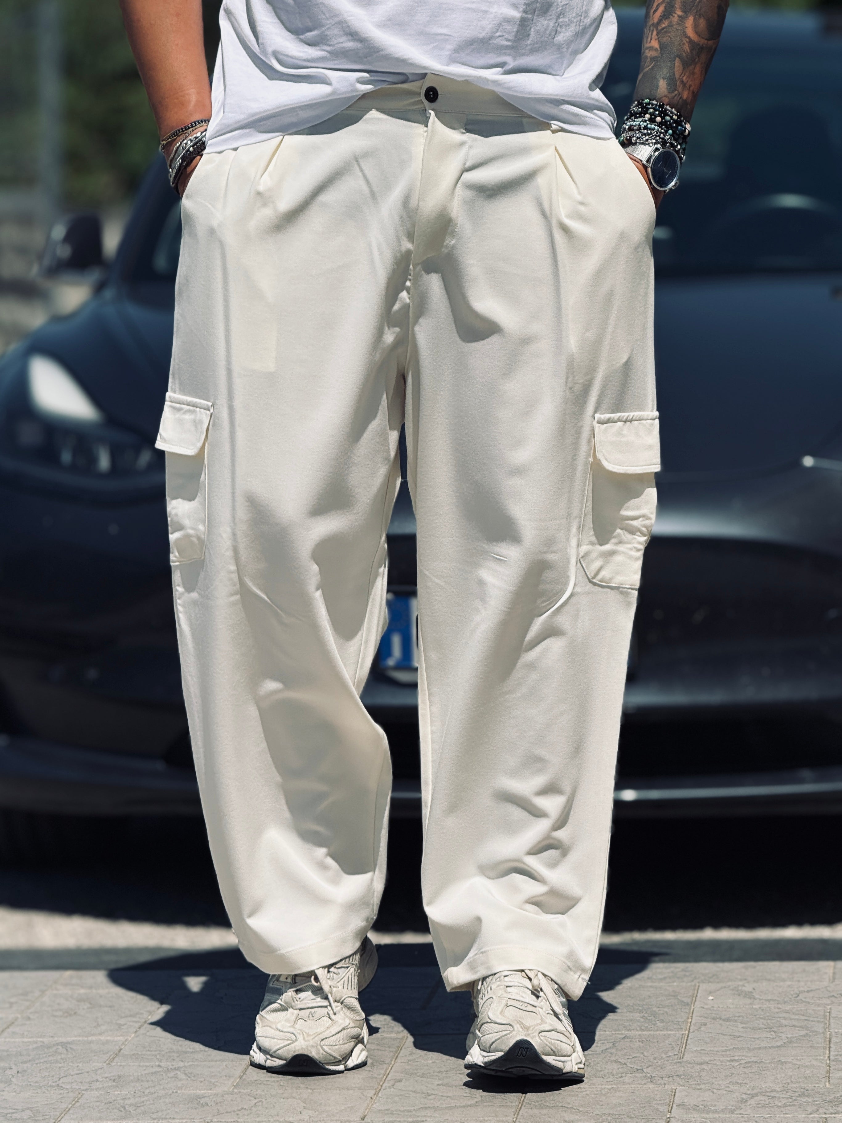 PANTALACCIO STROMBOLI BIANCO NEW JOB BRAND