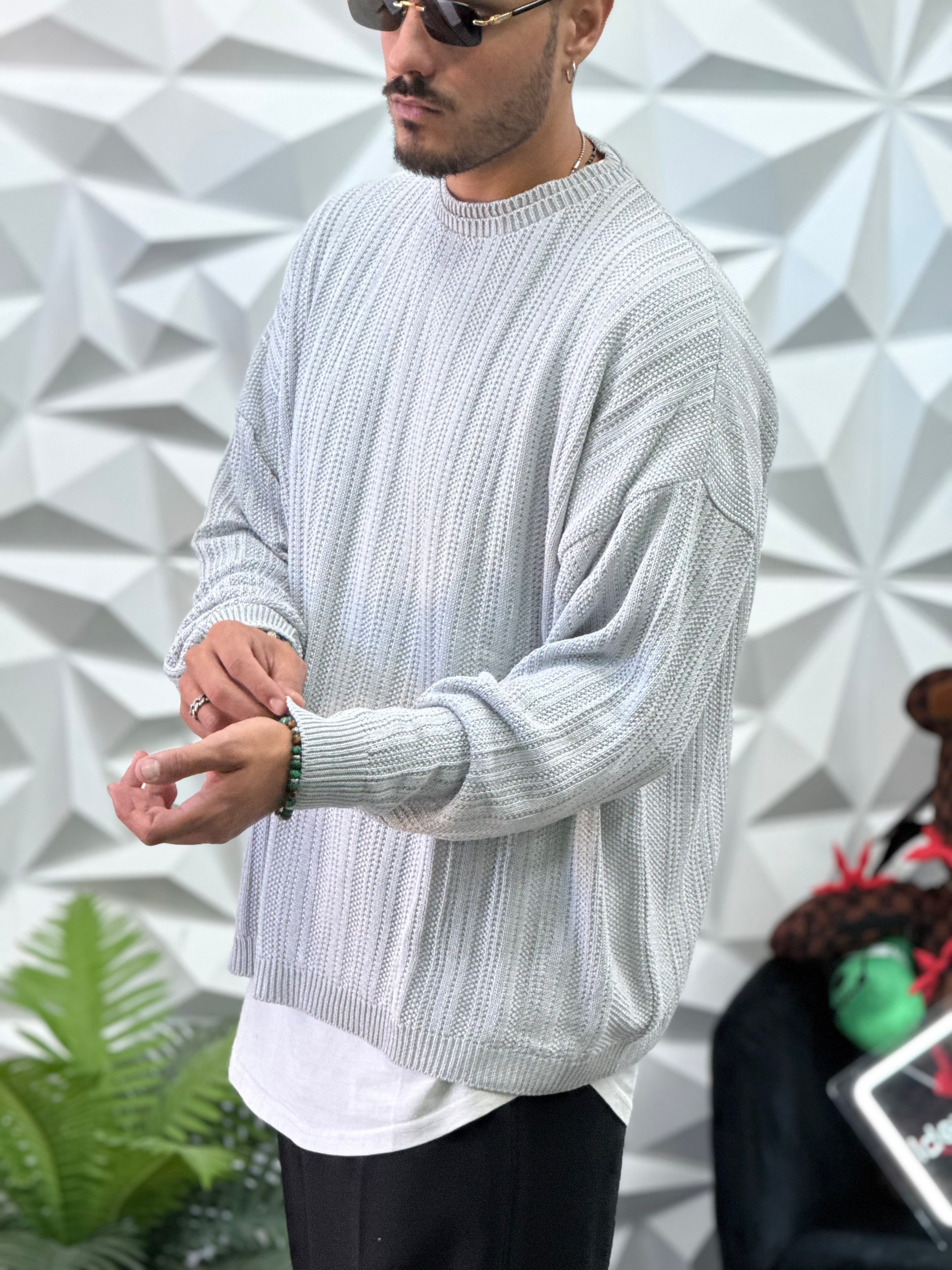 Pullover Grigio New Job Brand