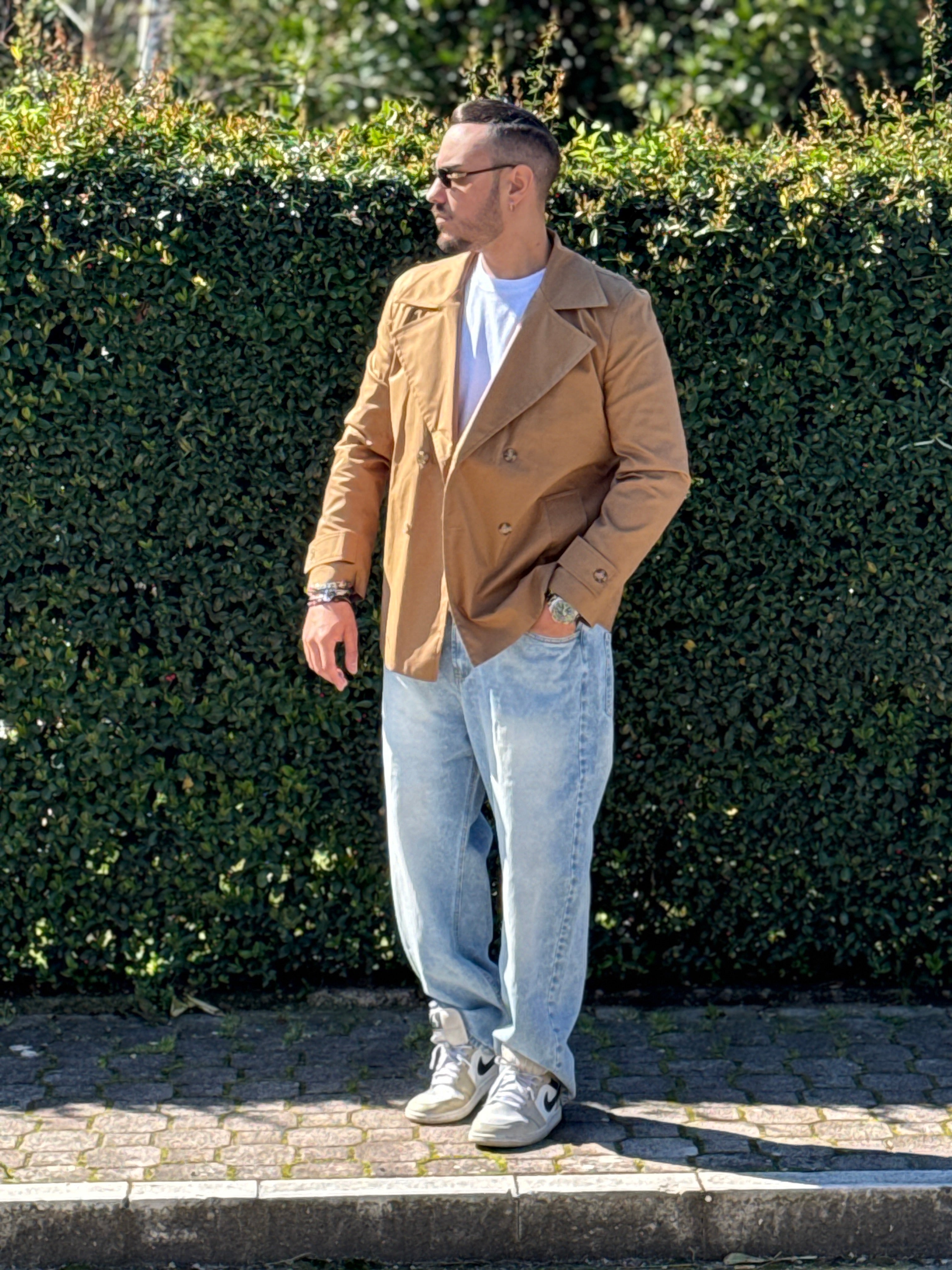 TRENCH CAMEL CROPPED NEW JOB BRAND