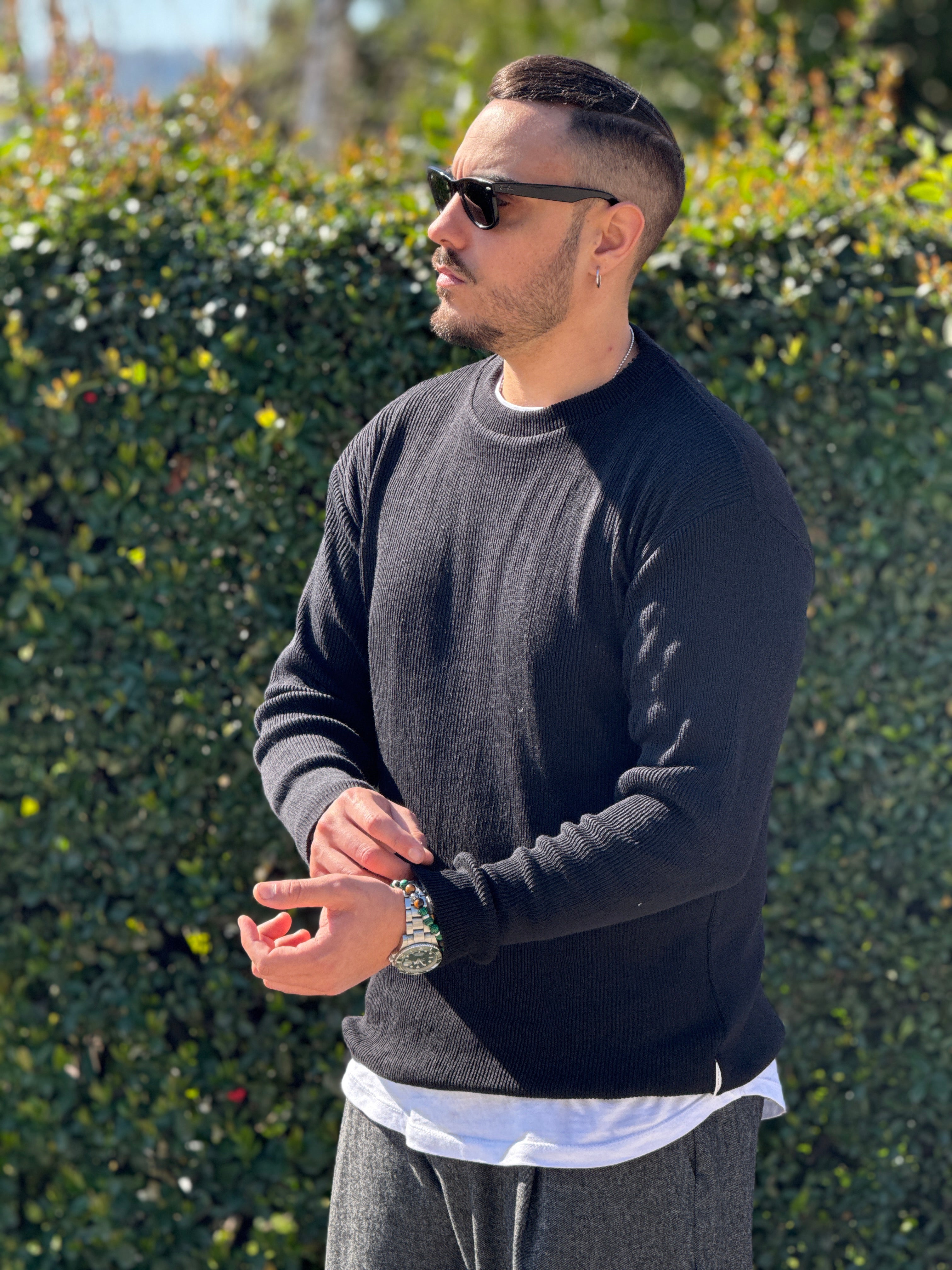 PULLOVER  OVERSIZE NERO NEW JOB BRAND