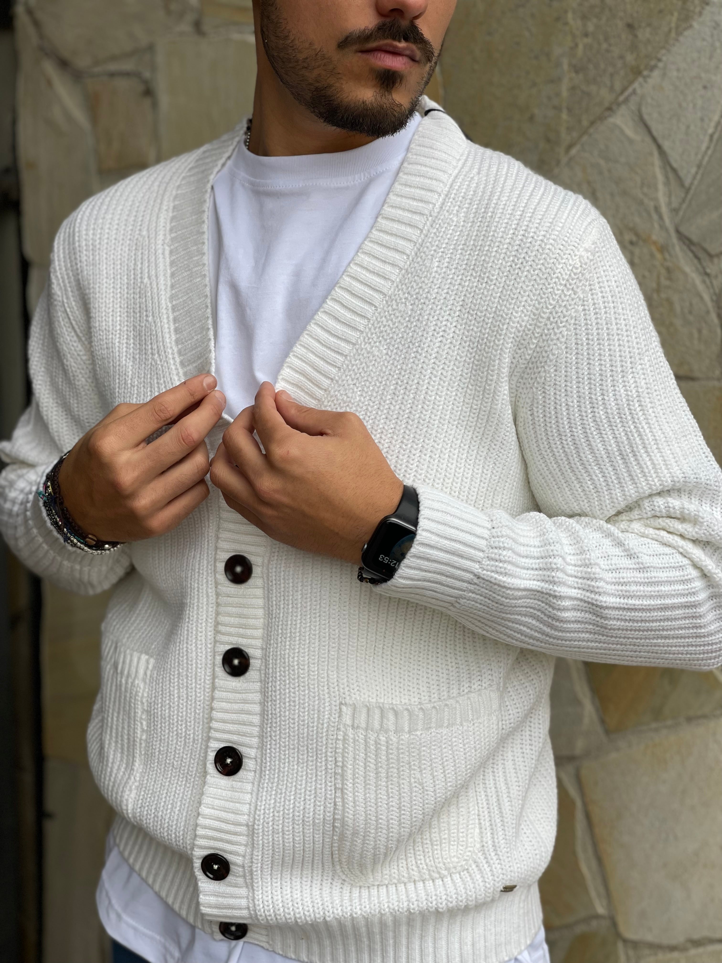 CARDIGAN BIANCO MARKUP