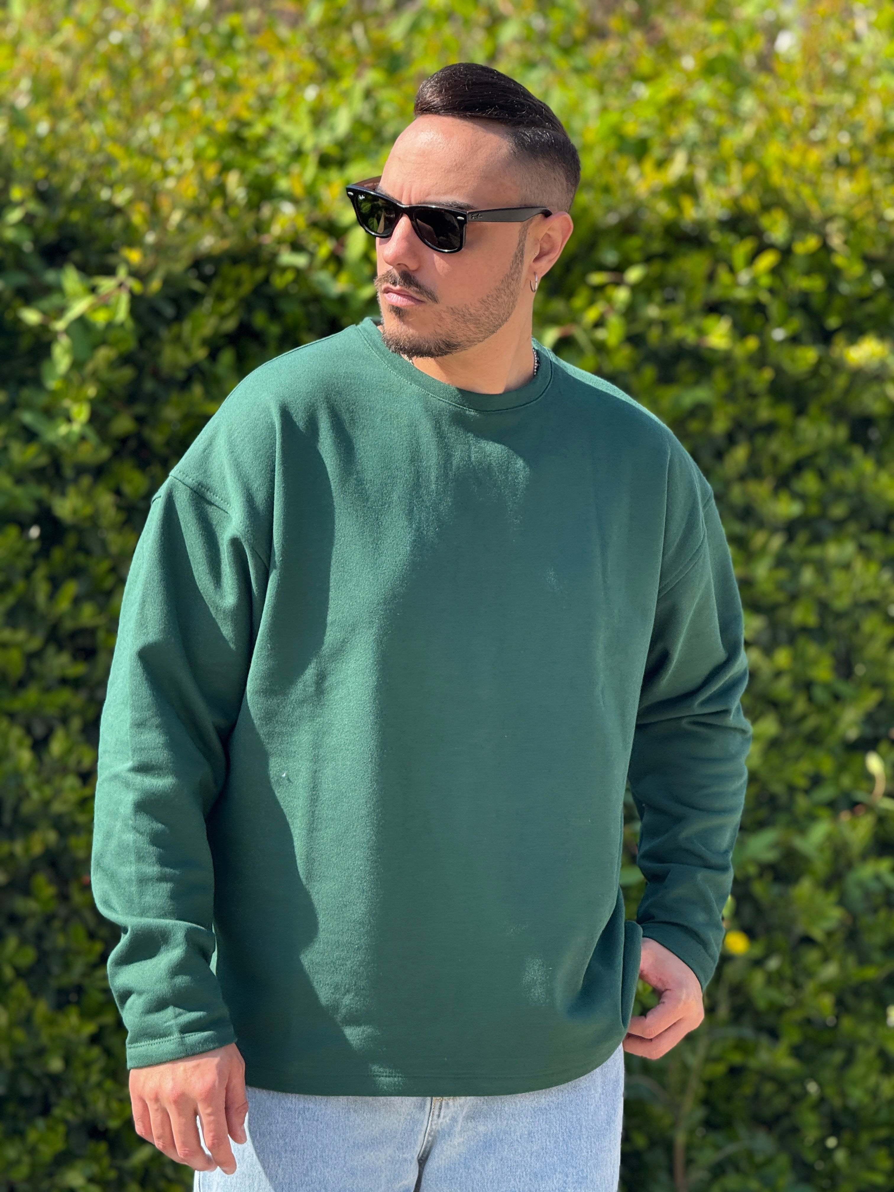 Shirt 300gr over  verde new Job Brand