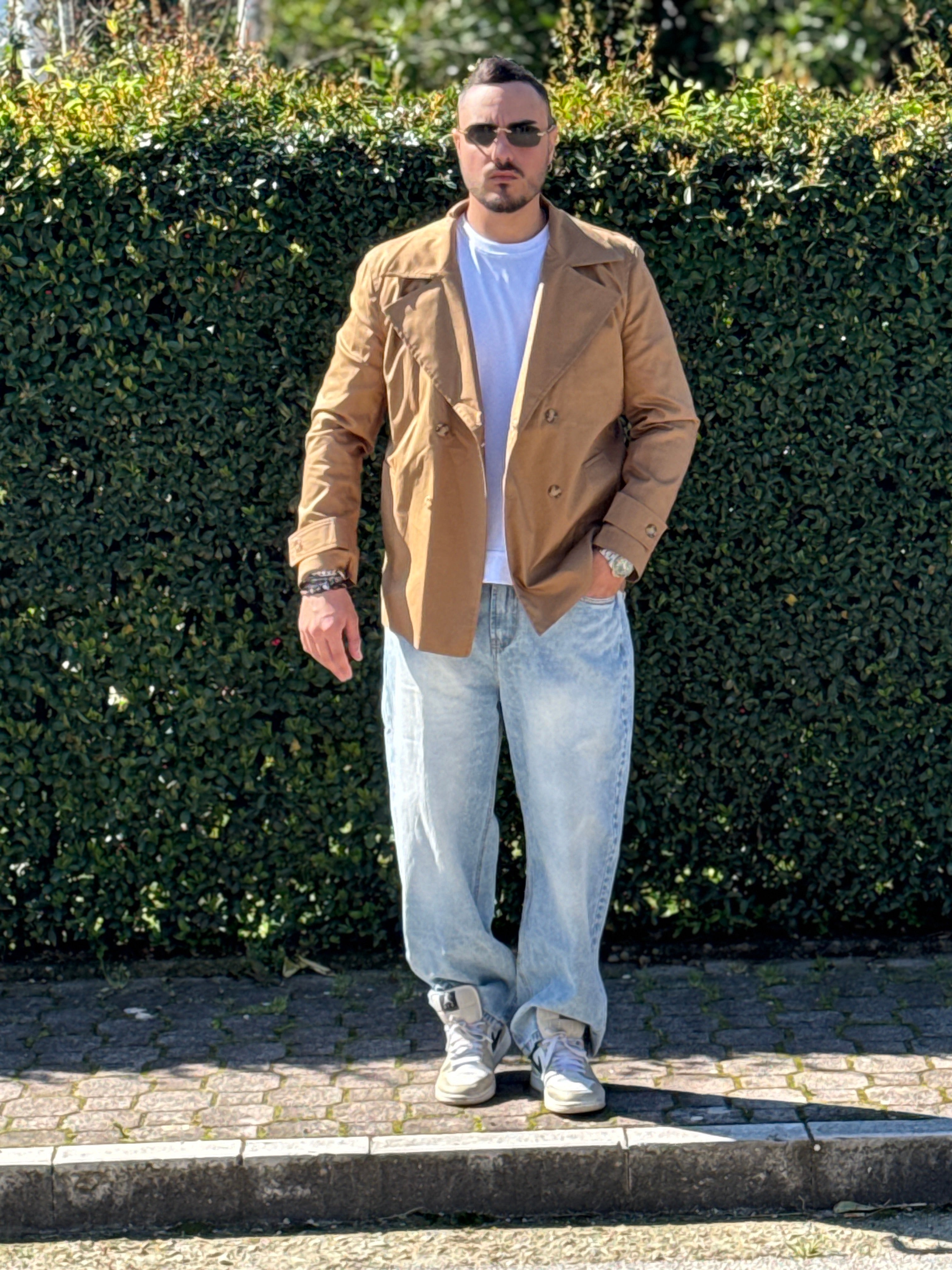 TRENCH CAMEL CROPPED NEW JOB BRAND