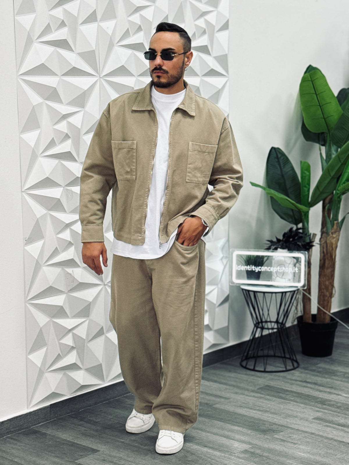 COORDINATO BAGGY BEIGE NEW JOB BRAND
