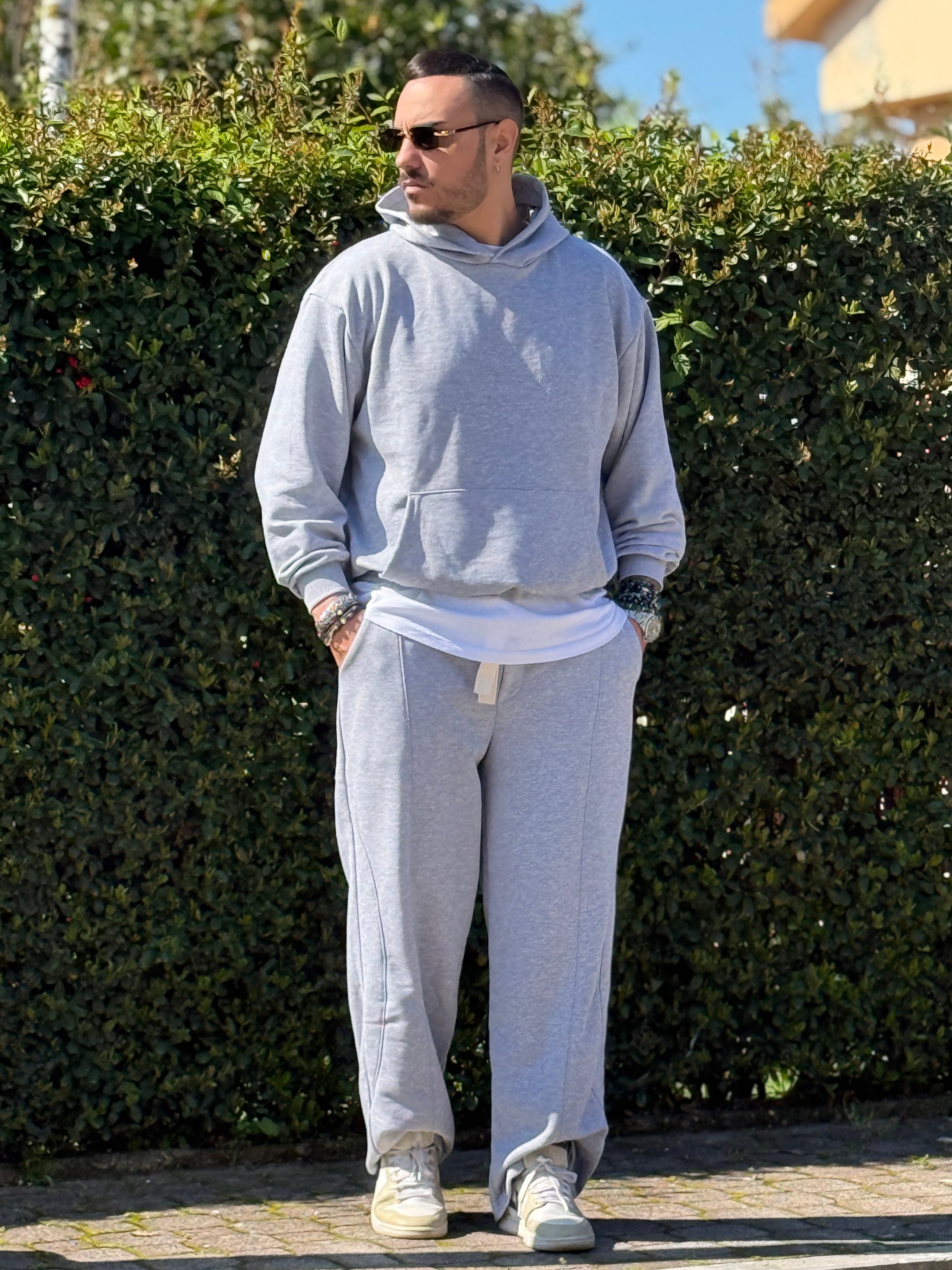 Coordinato tuta Baggy Shark grigio  New Job Brand