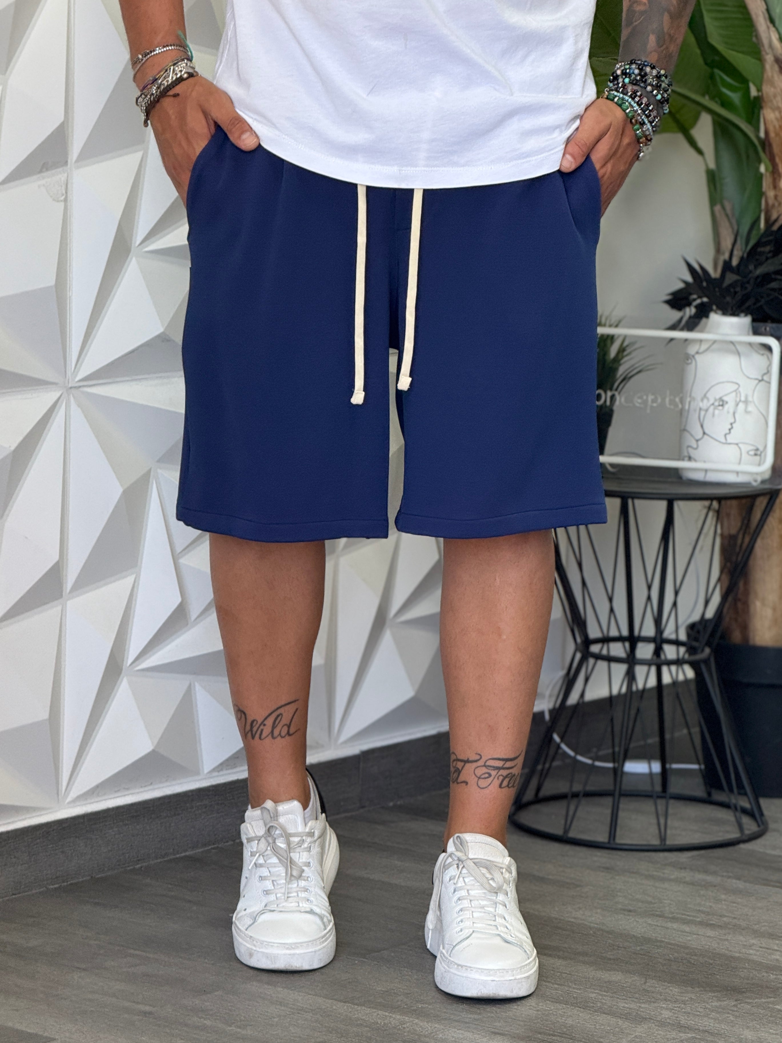 BERMUDA 74 BLU NAVY NEW JOB BRAND
