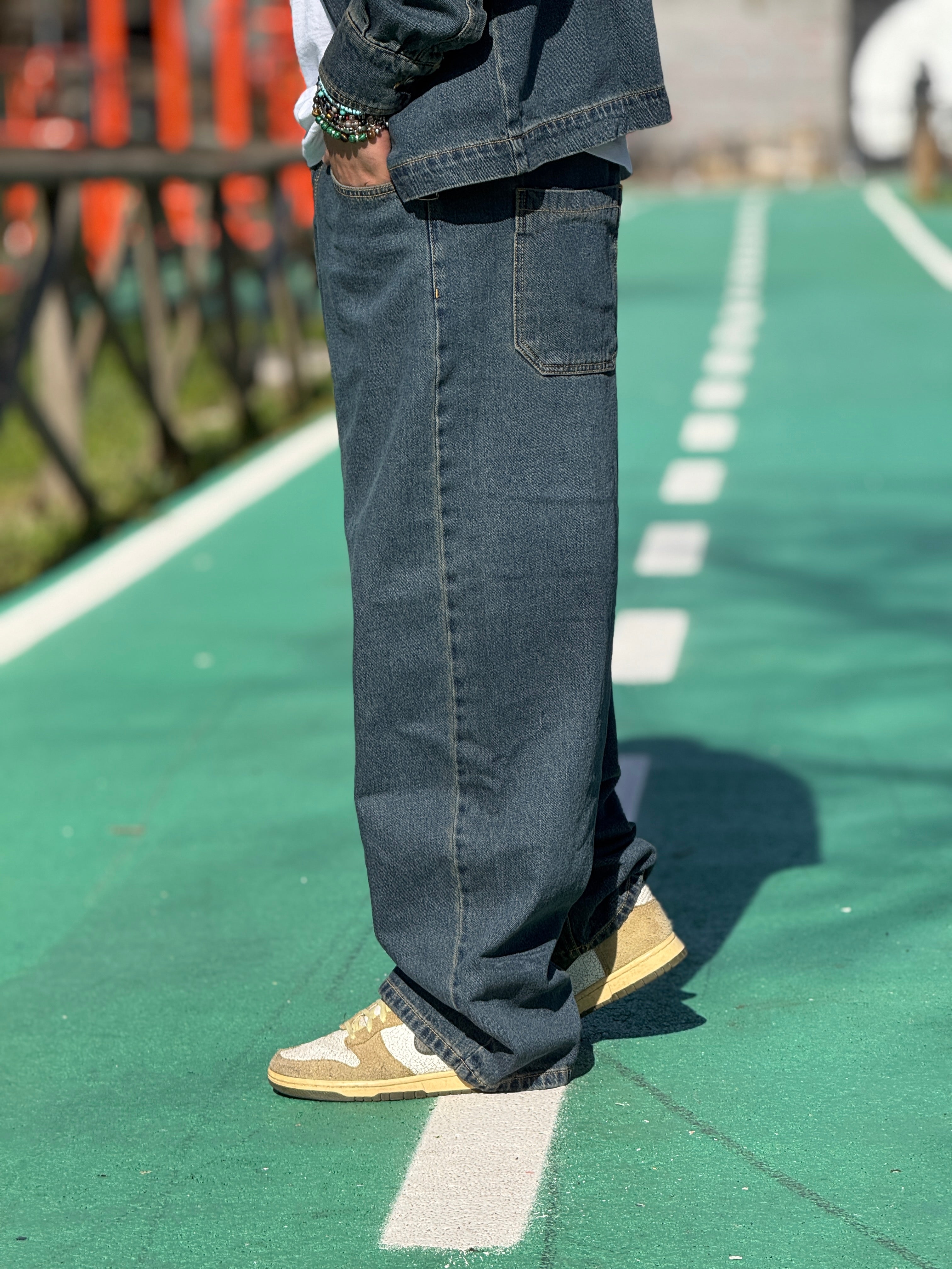 Coordinato sabbiato in jeans   New Job Brand