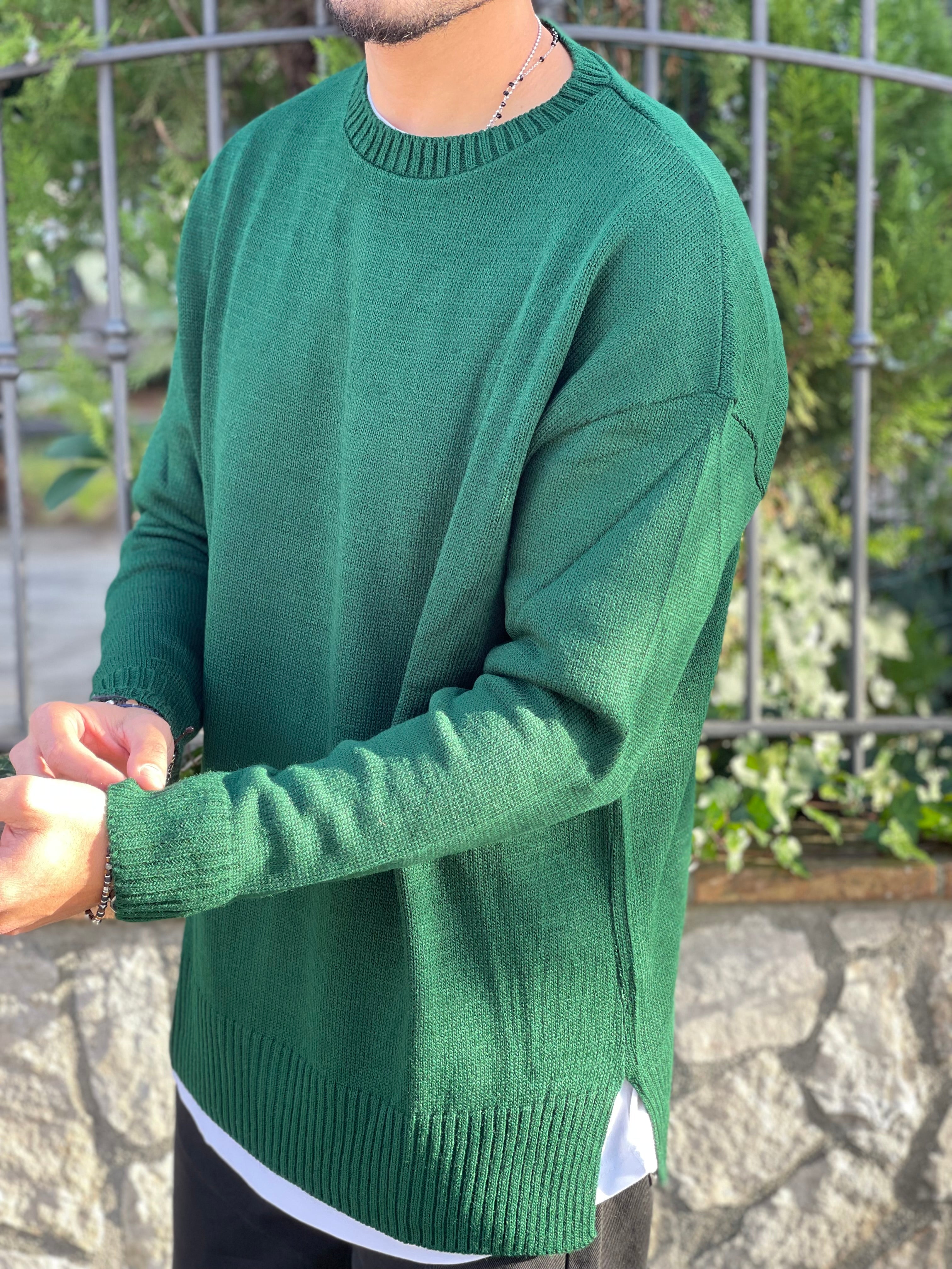 PULLOVER VERDE BOSCO NEW JOB BRAND