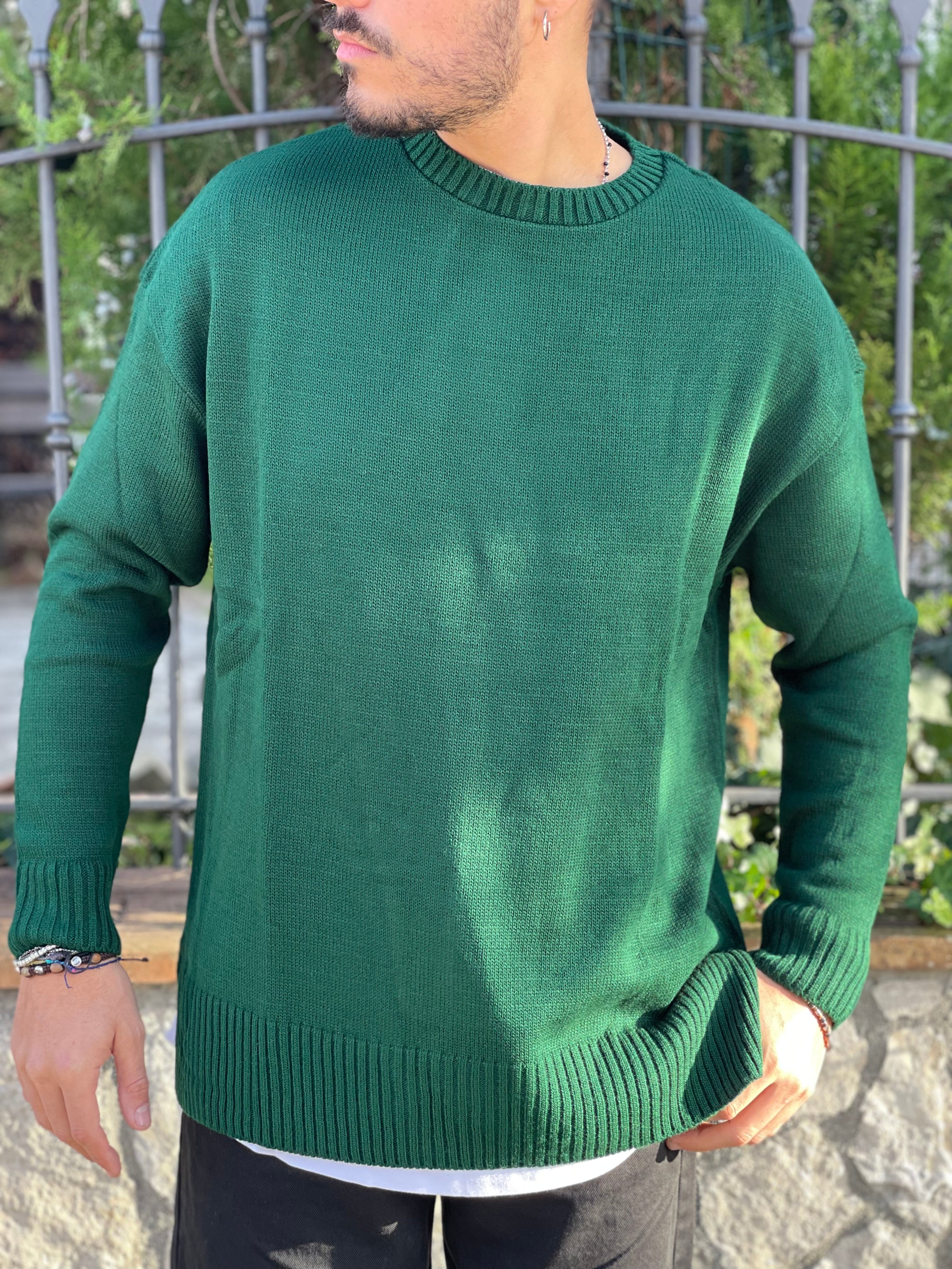 PULLOVER VERDE BOSCO NEW JOB BRAND