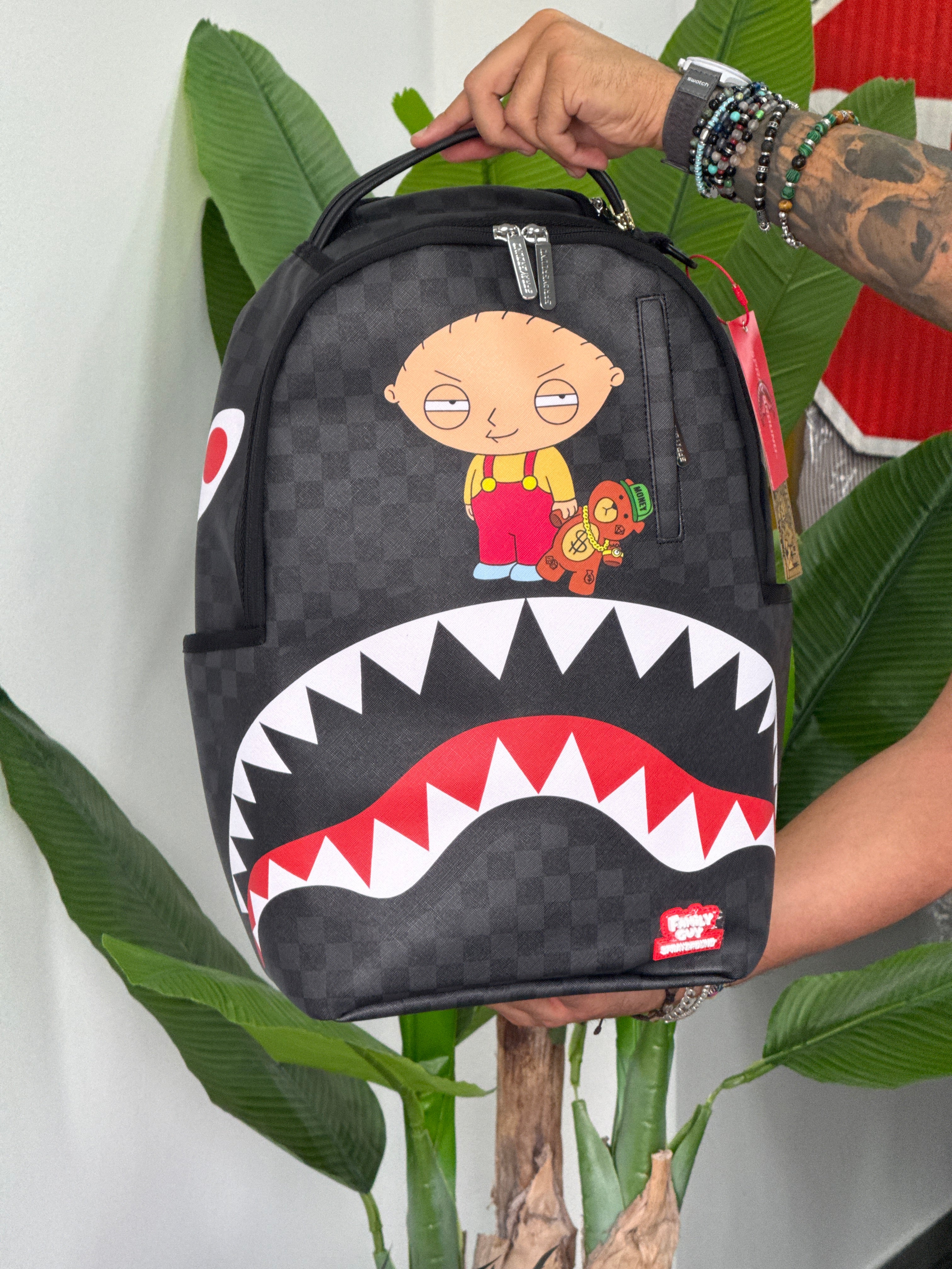 FAMILY GUY STEWIE HOLDING BEAR KEYCHAIN BACKPACK