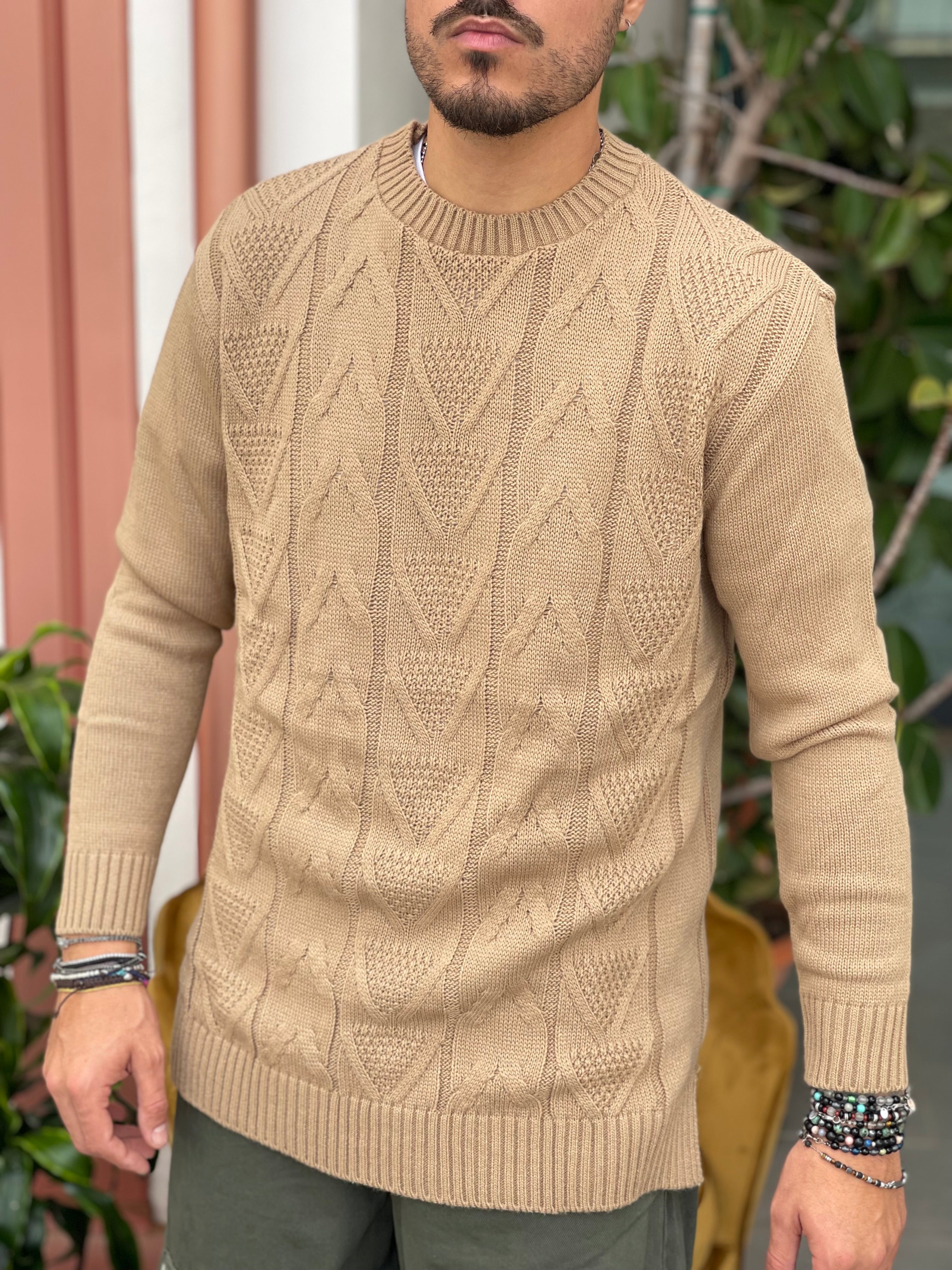 PULLOVER ROMBO CAMEL