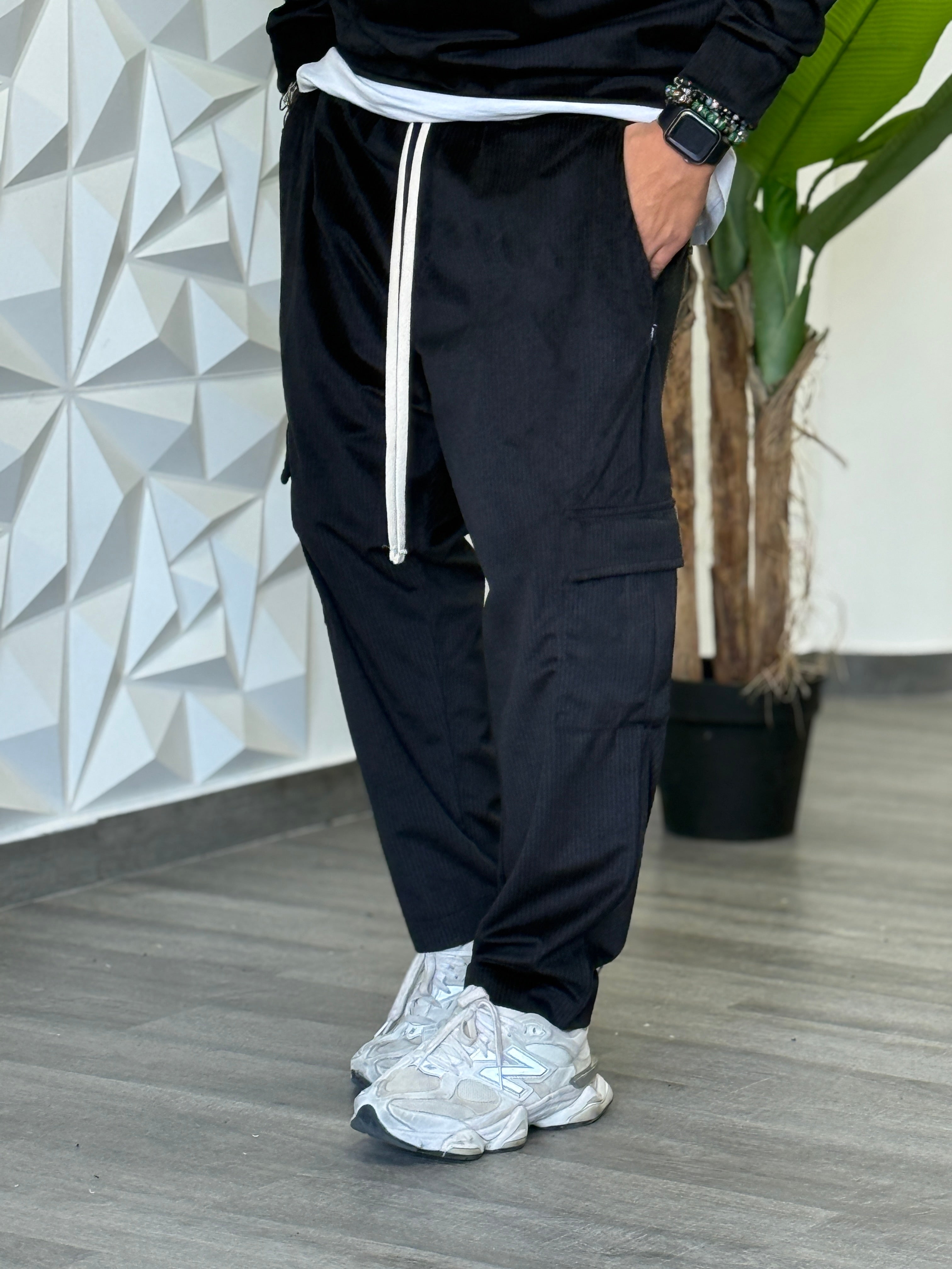 Coordinato tuta Velluto nero  New Job Brand