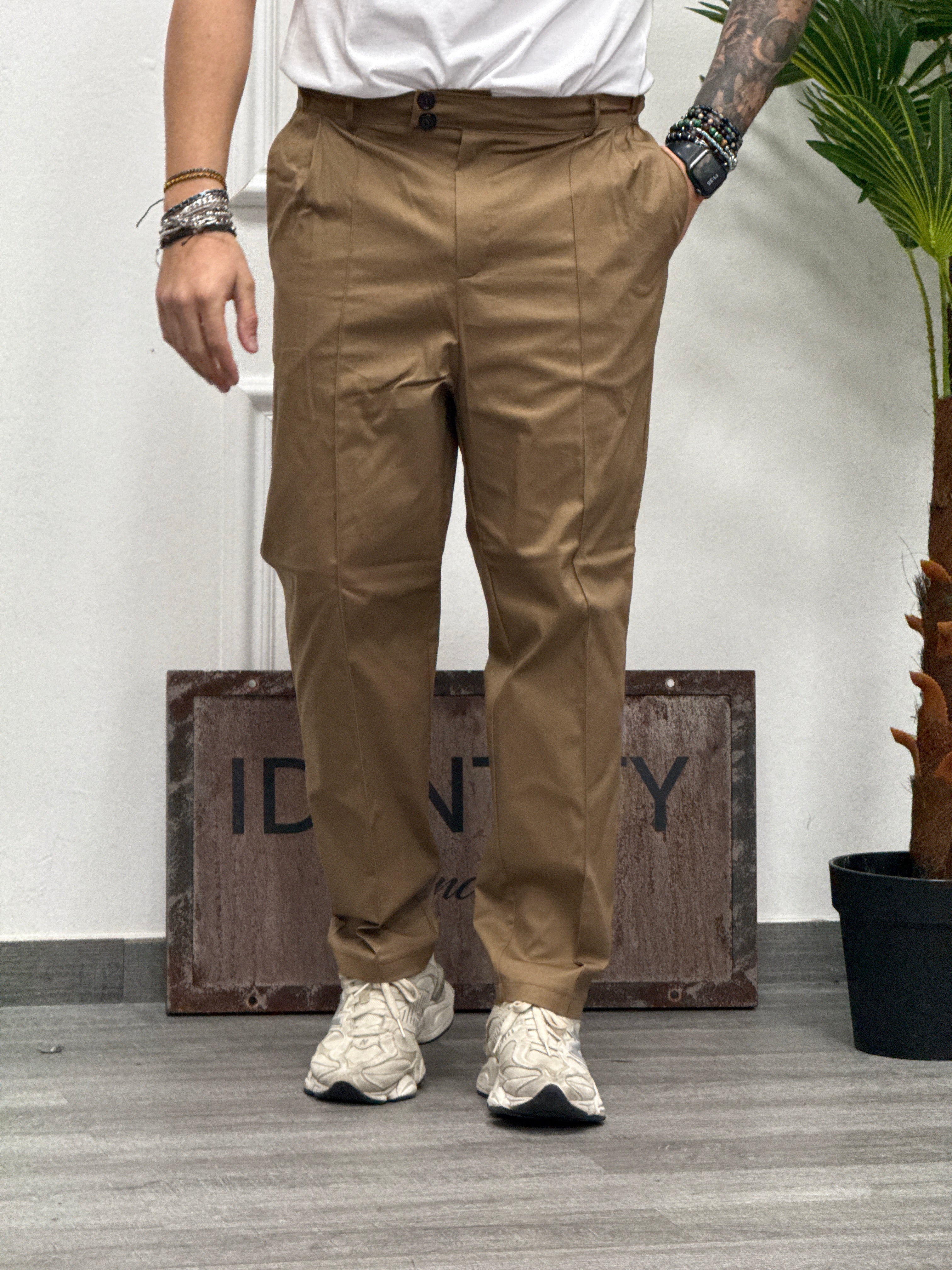 PANTALONE UG146 TABACCO FONDO AMPIO NEW JOB BRAND